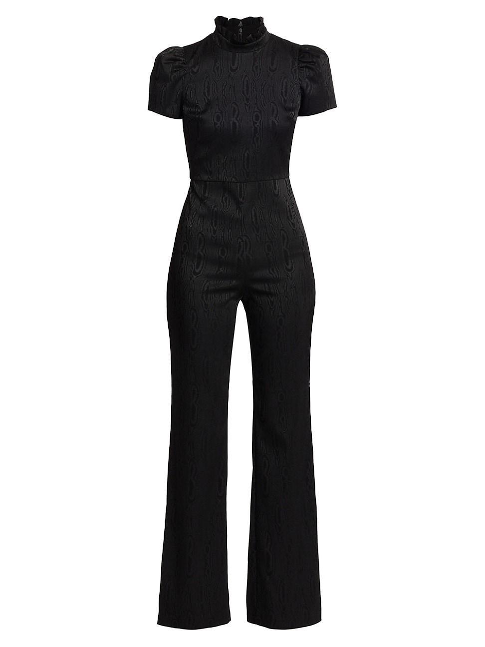 alice + olivia Jorah Wide Leg Jumpsuit Black 14 Product Image