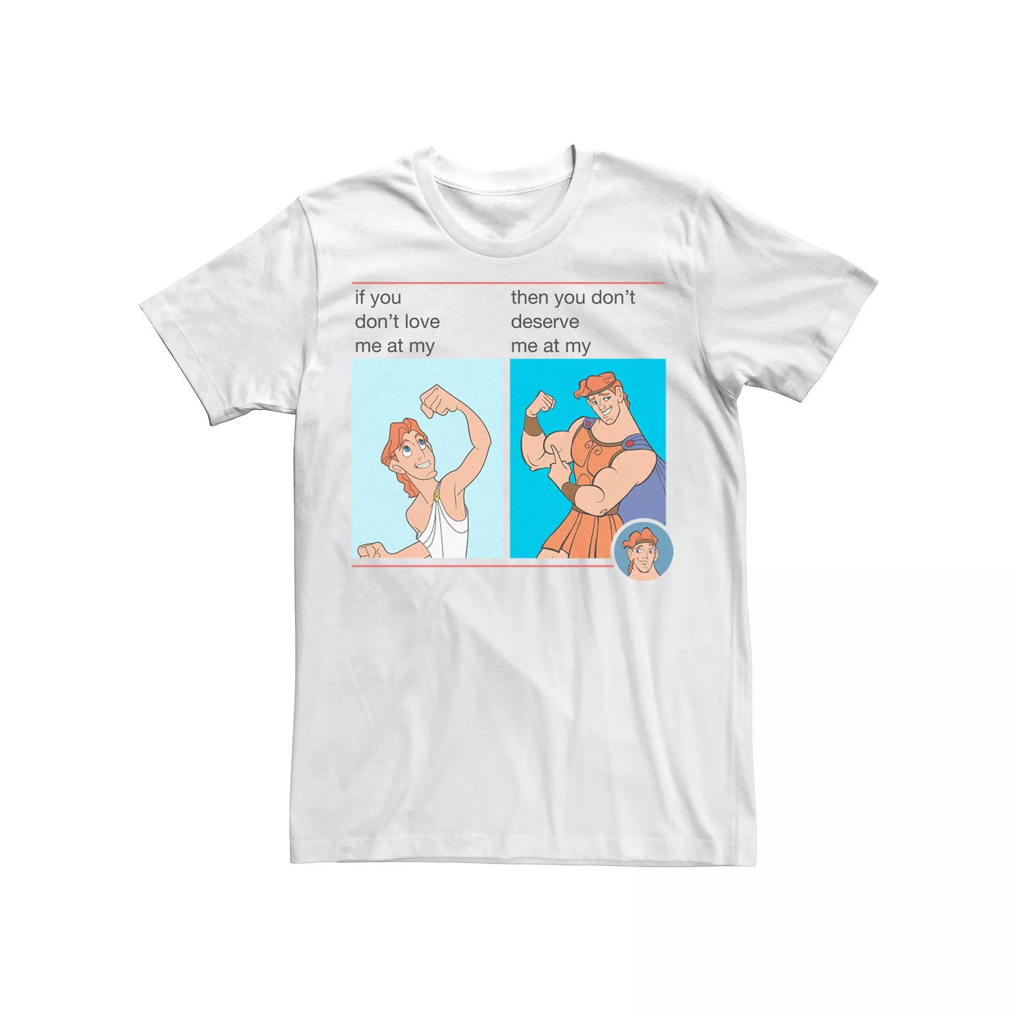 Disney's Hercules Meme Portrait Grid Men's Tee, Size: Medium, White Product Image