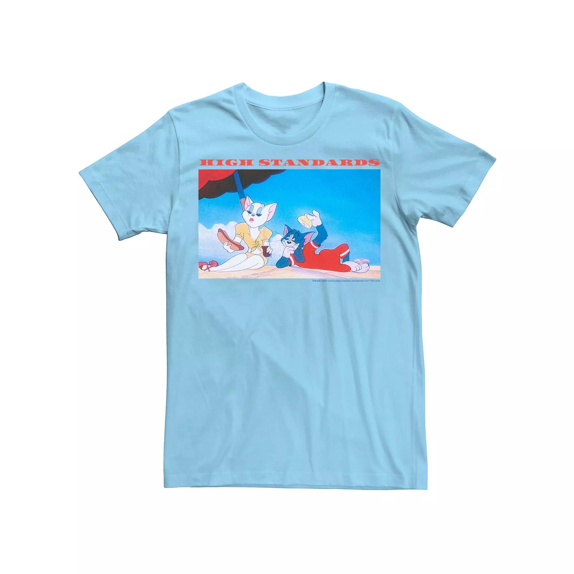 Men's Tom & Jerry High Standards Beach Poster Graphic Tee, Size: XXL, Light Blue Product Image