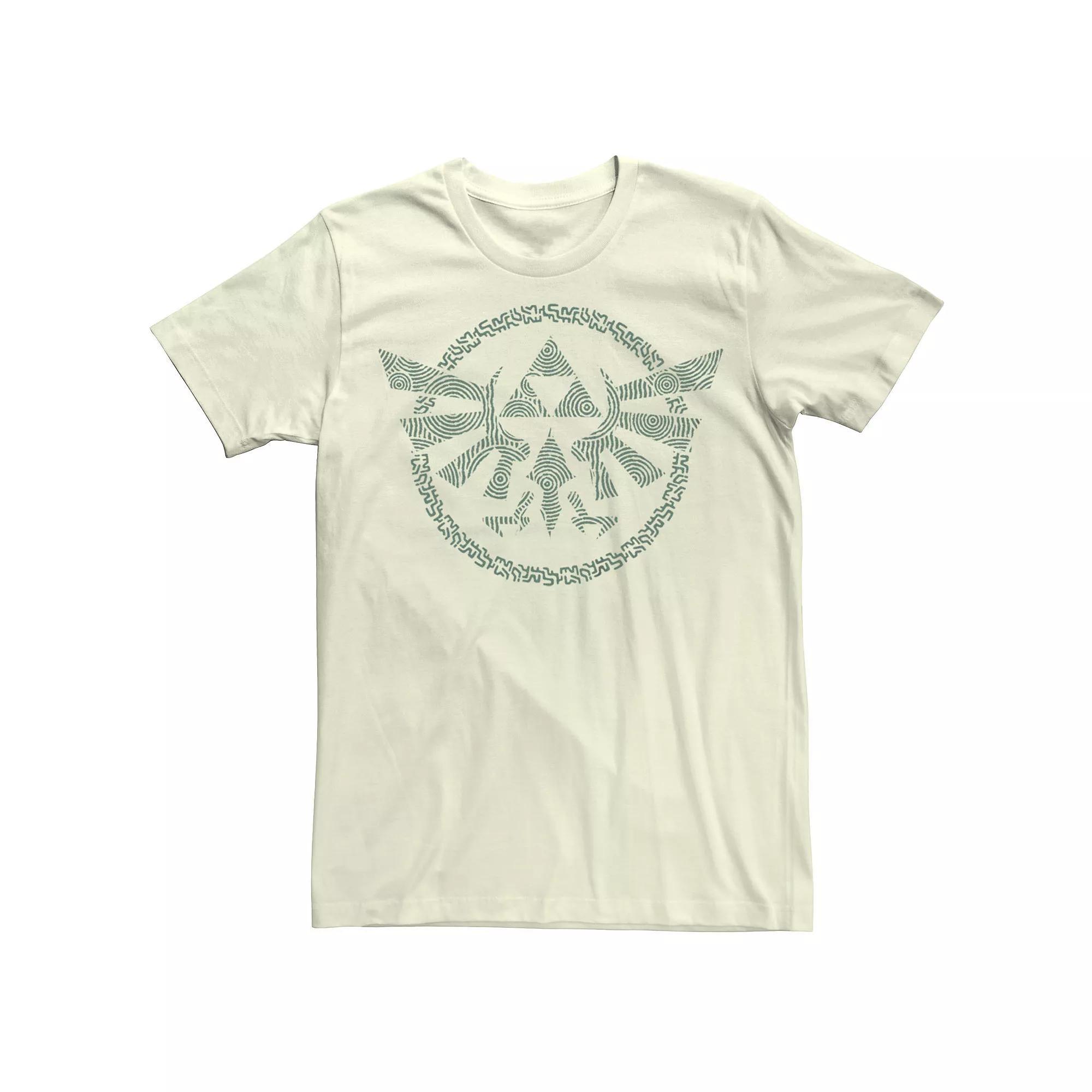 Big & Tall Nintendo Legend of Zelda: Tears of the Kingdom Hyrule Crest Graphic Tee, Men's, Size: XL Tall, White Product Image