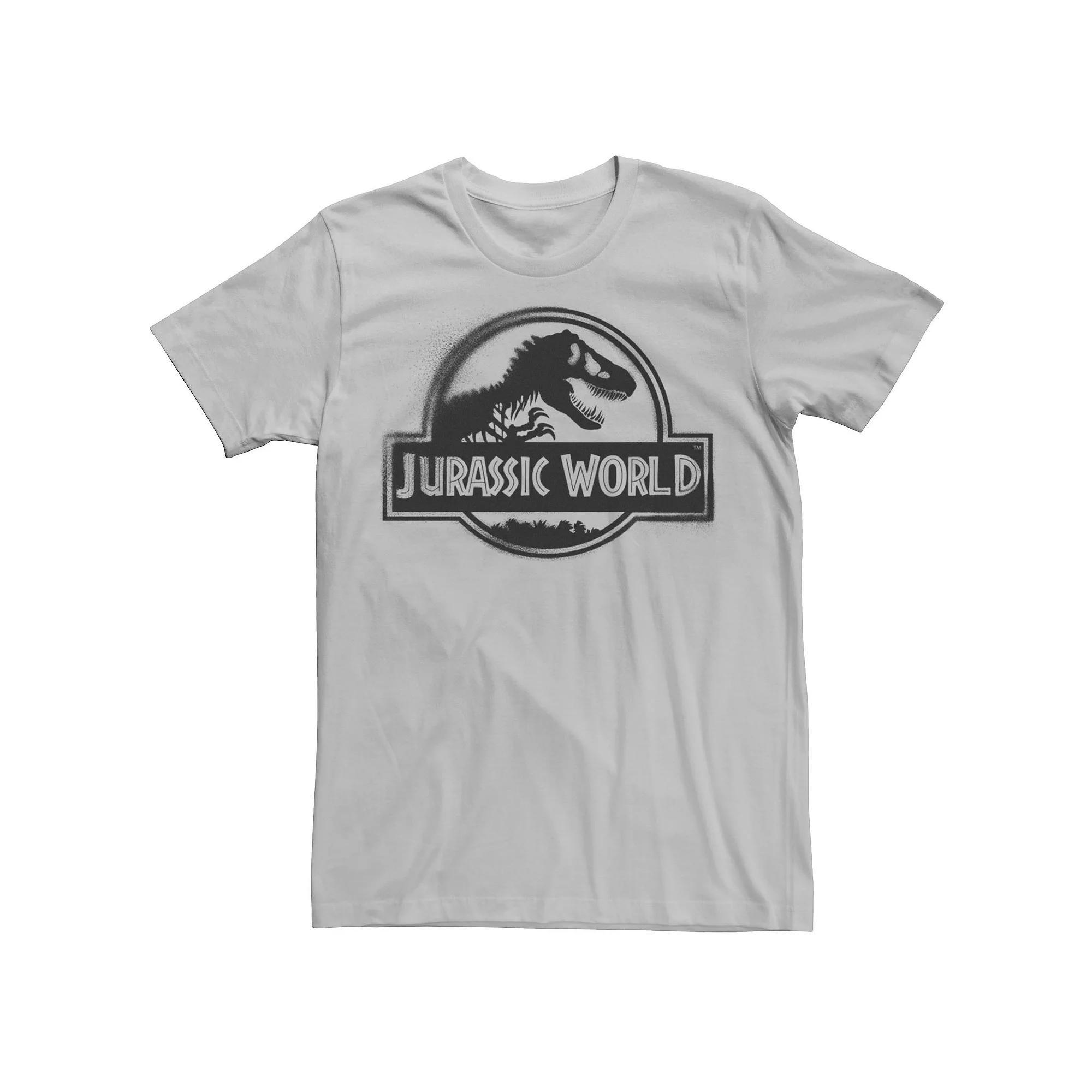 Men's Jurassic World Two Black Spray Paint Logo Tee, Size: Medium, Kelly Product Image
