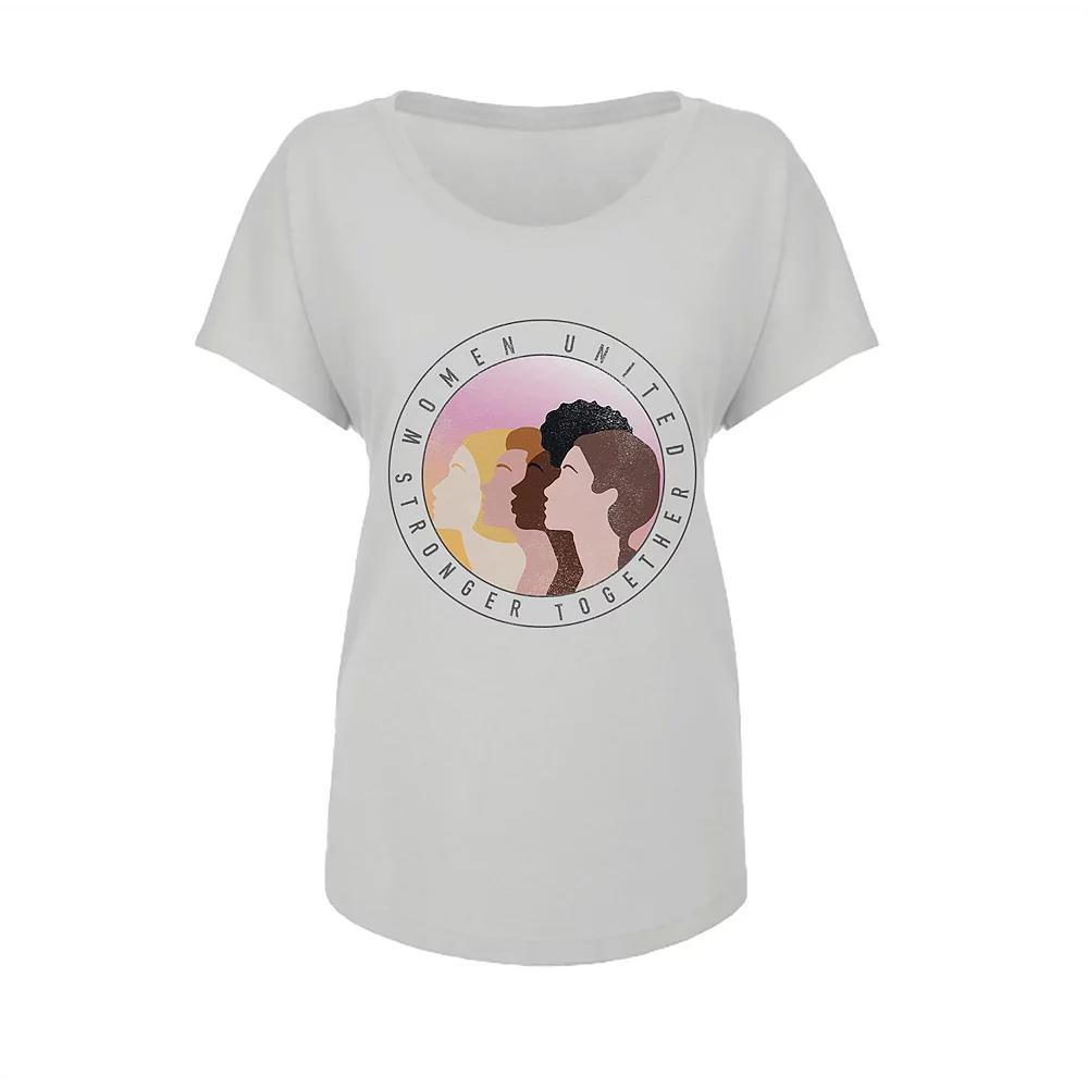 Junior's Grayson Threads Women United Graphic Tee, Women's, Size: Medium, Grey White Product Image