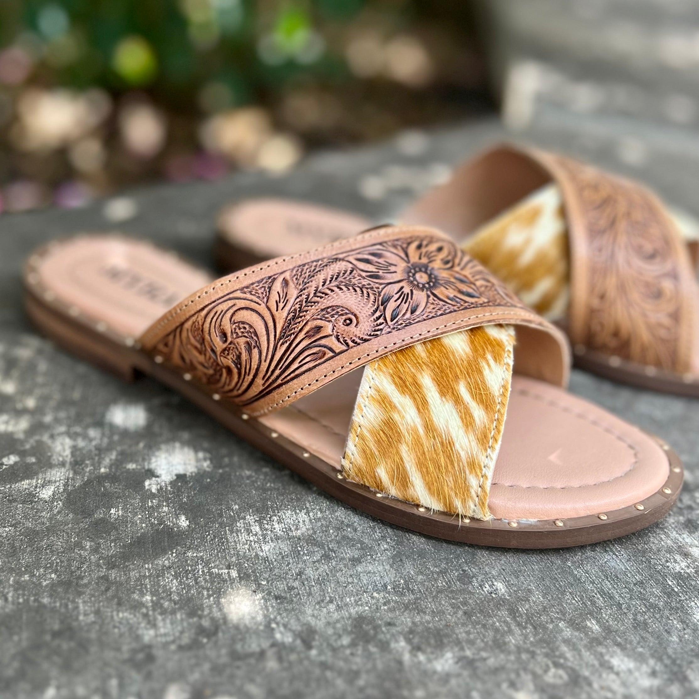 Mukluk Western Hand Tooled Sandals* Product Image