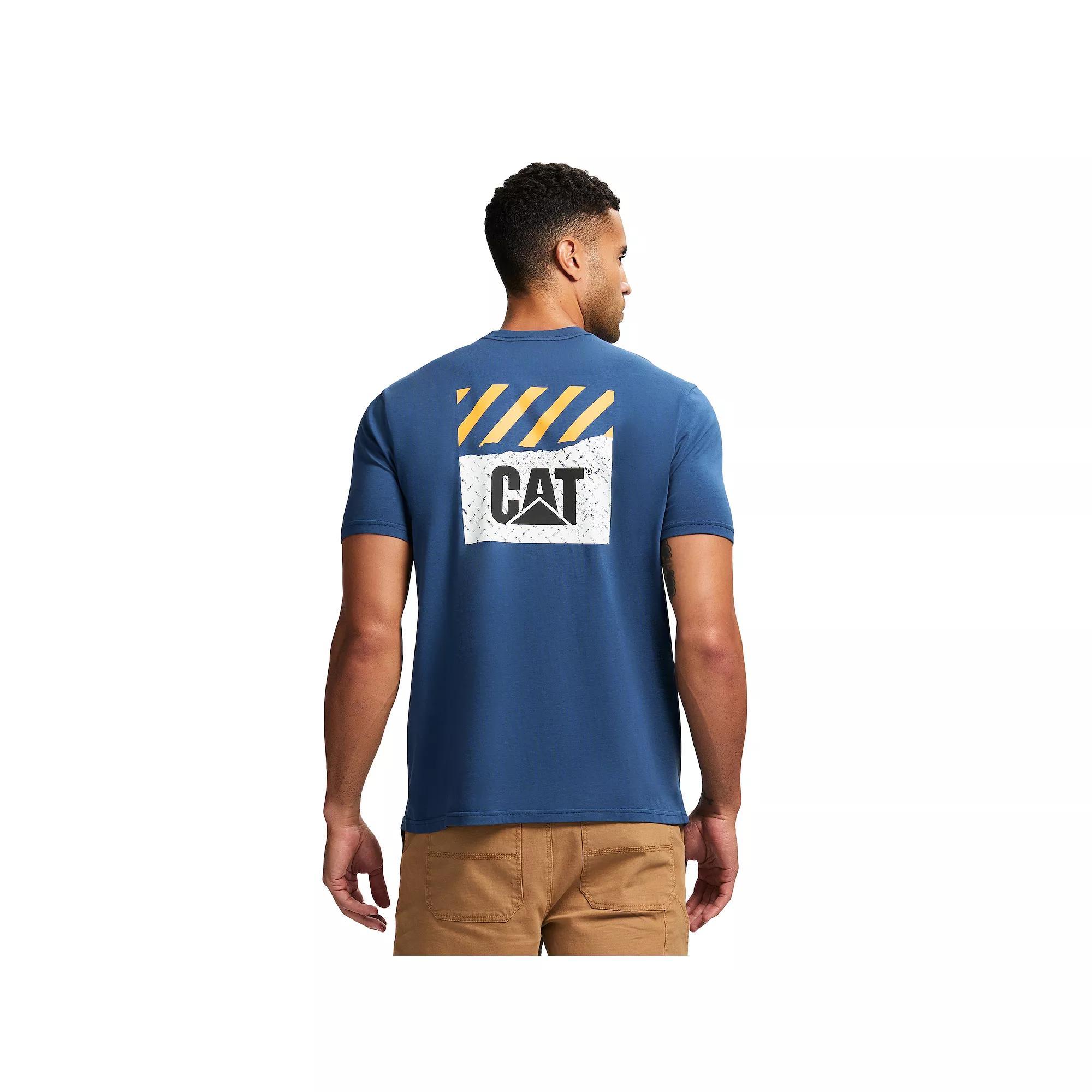 Men's Caterpillar Cat Heavyweight Back Graphic Logo Tee, Size: Medium, Twilight Product Image