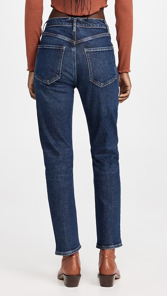 AGOLDE Riley Long High Rise Straight Jeans | Shopbop Product Image