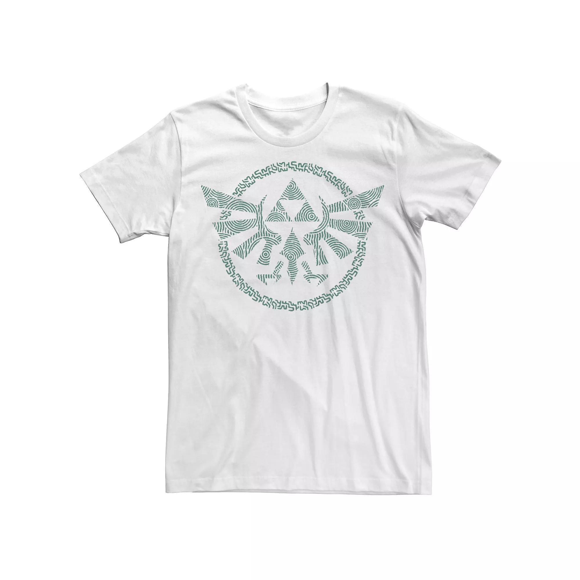 Big & Tall Nintendo Legend of Zelda: Tears of the Kingdom Hyrule Crest Graphic Tee, Men's, Size: XL Tall, White Product Image