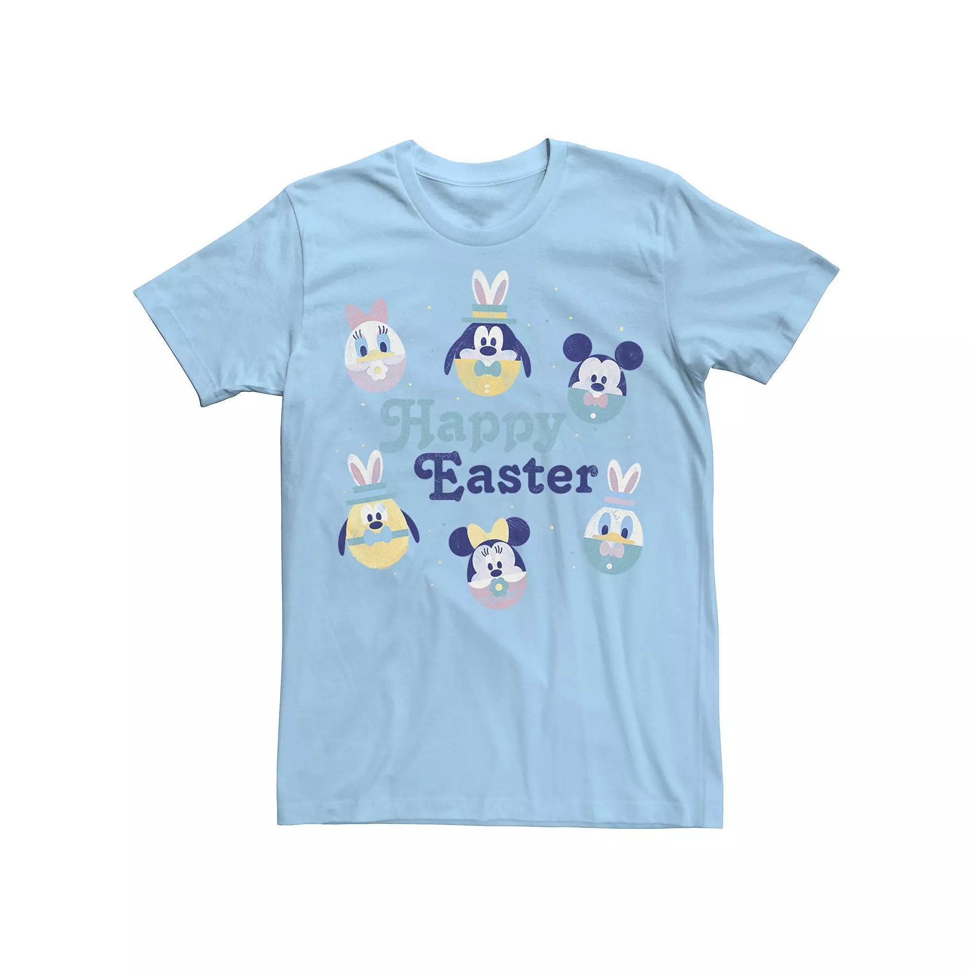Disney's Mickey & Friends Men's Happy Easter Eggs Tee, Size: Large, Light Blue Product Image