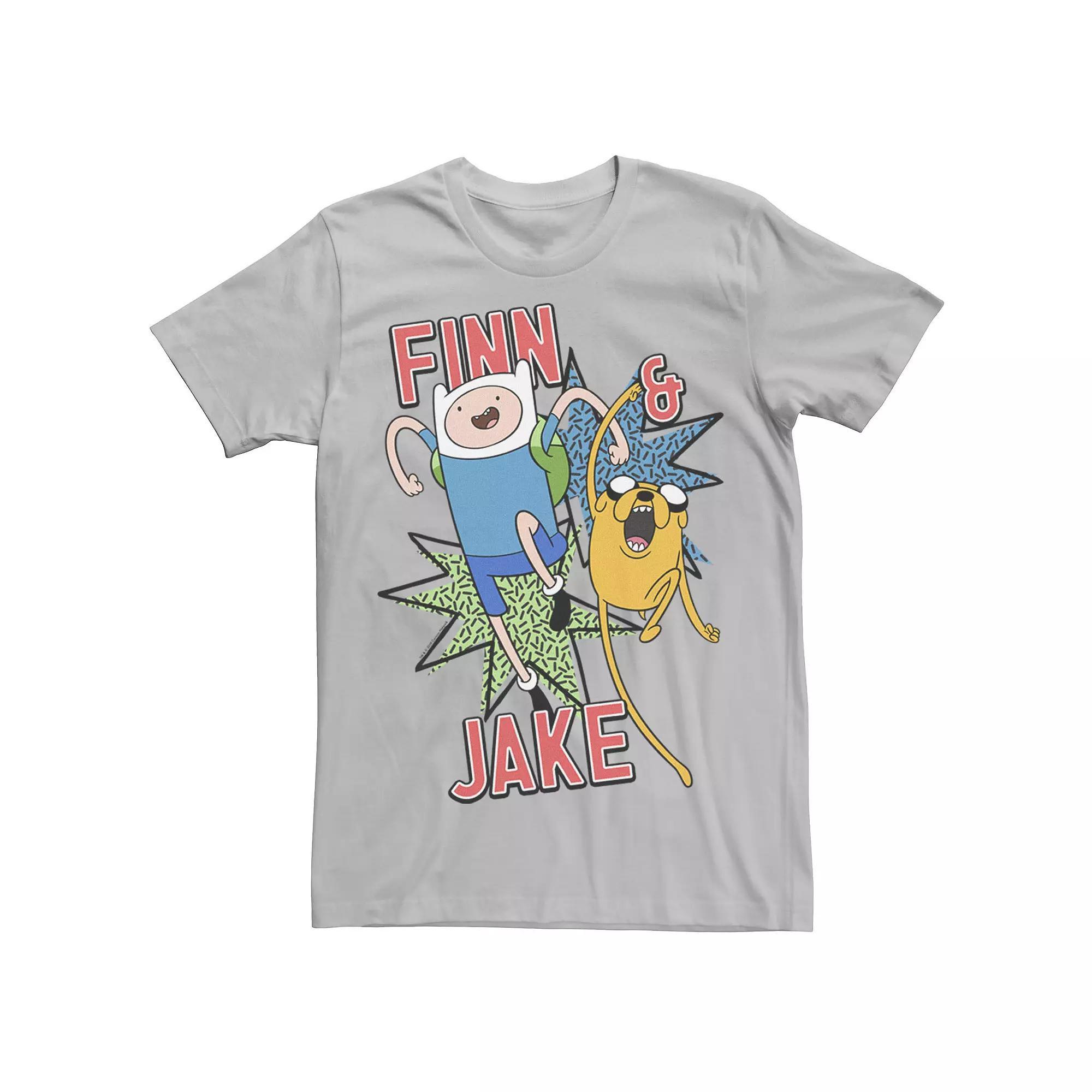 Men's Cartoon Network Adventure Time Finn & Jake Kapows Tee, Size: Small, Red Product Image