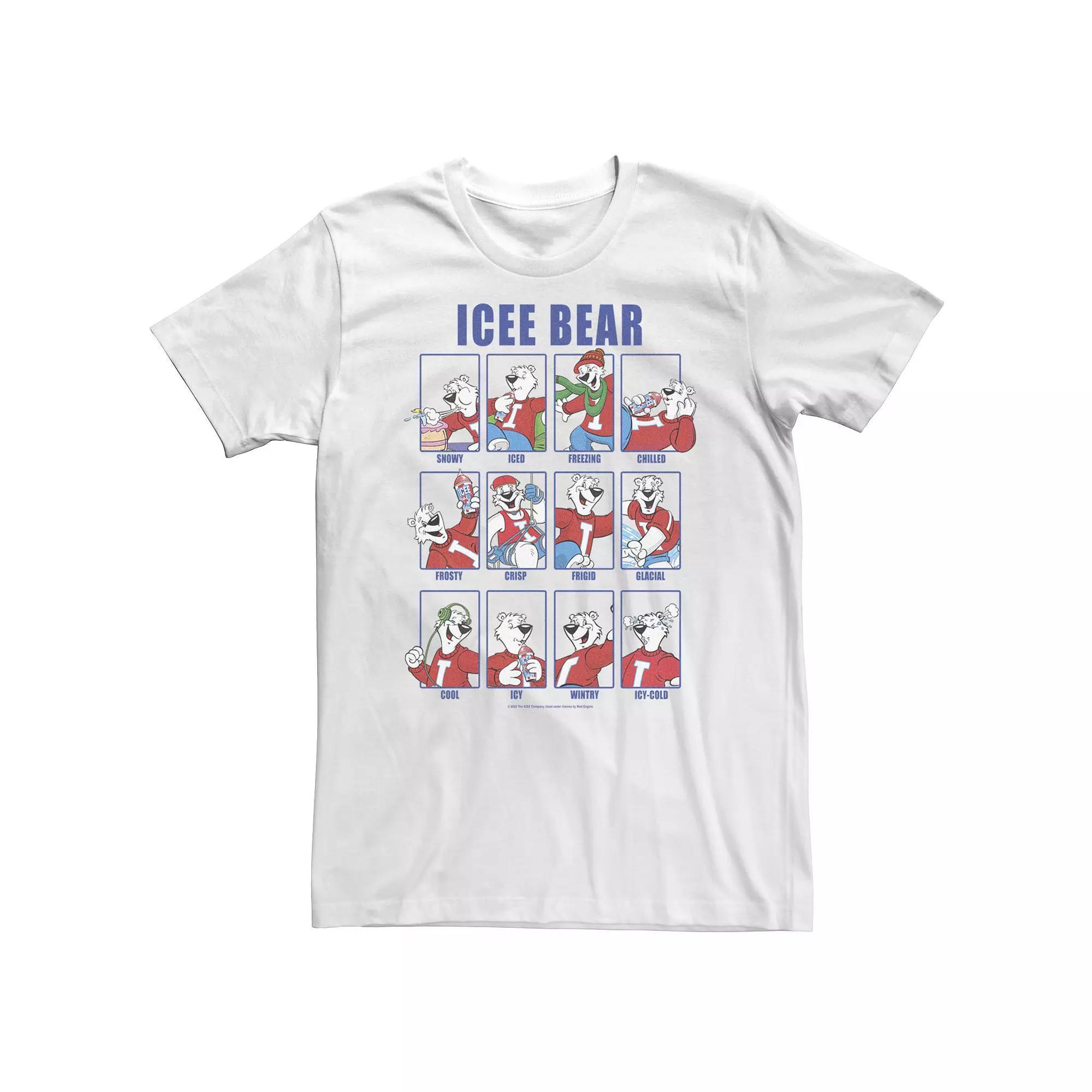 Big & Tall ICEE Bear Emotions Portrait Panels Tee, Men's, Size: 3XL, White Product Image