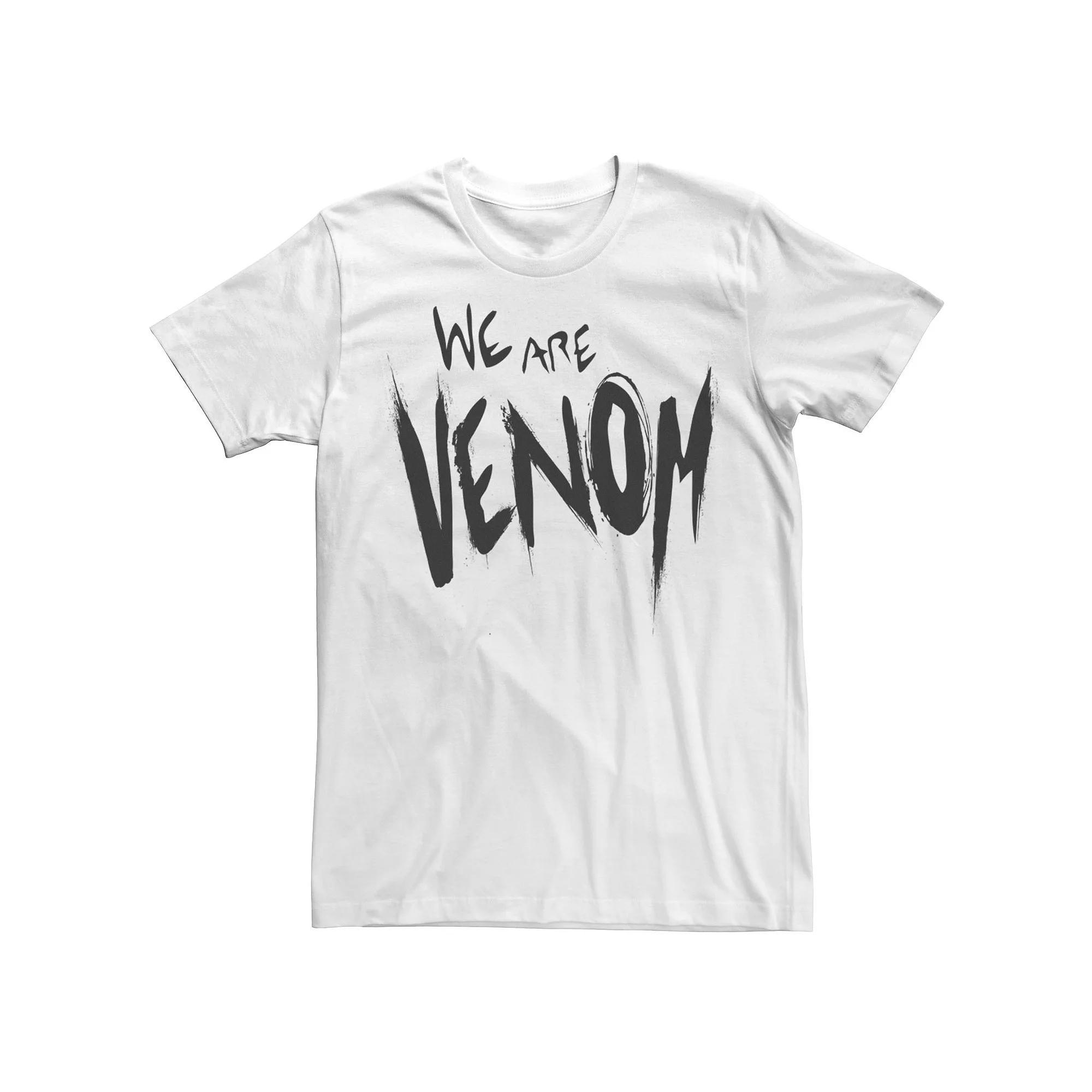 Men's Marvel We Are Venom Large Text Tee, Size: 3XL, White Product Image