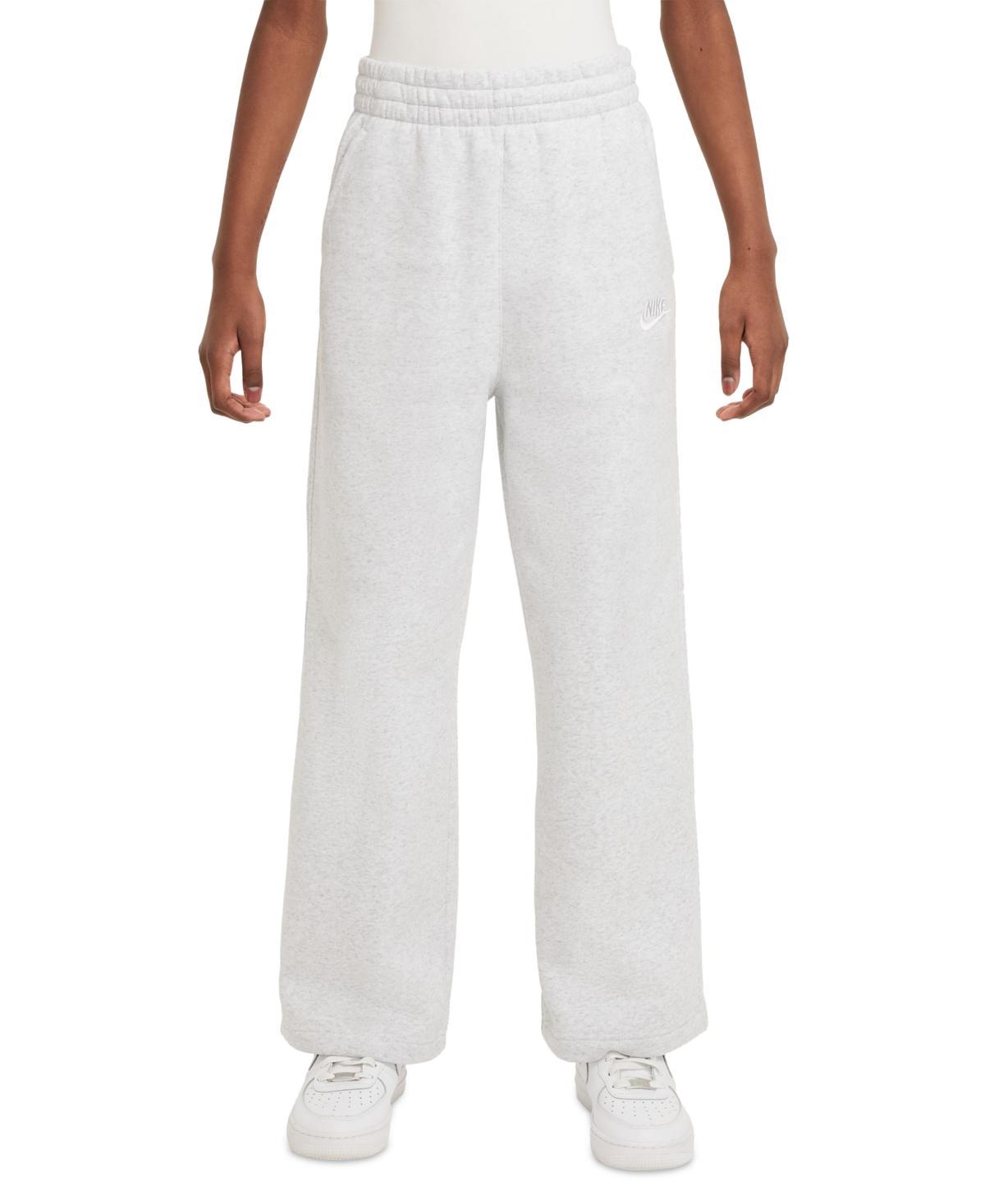 Girls 7-16 Nike Sportswear Club Fleece Wide-Leg Pants, Girl's, Size: Large, Pink Product Image