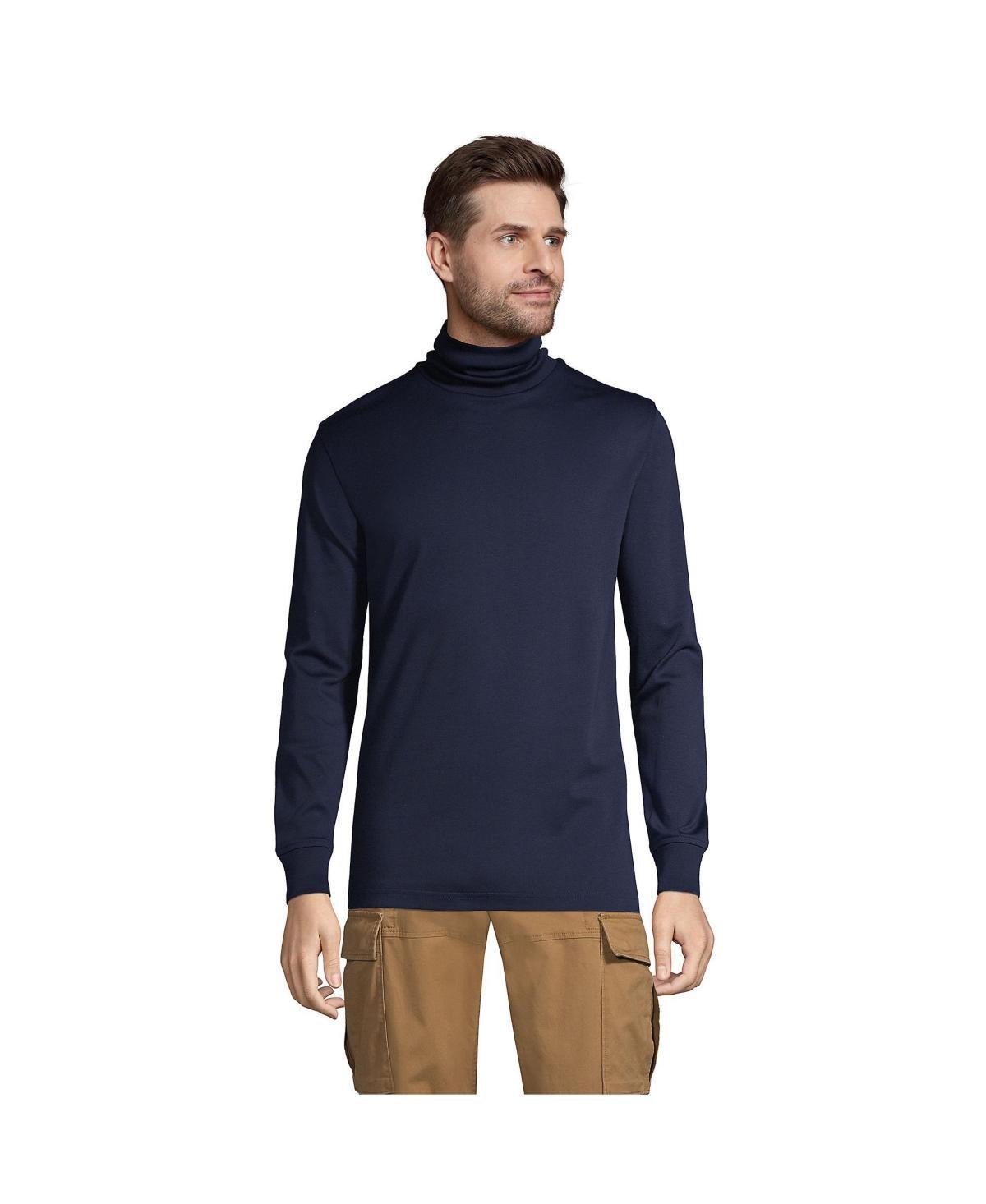 Big & Tall Lands' End Super Soft Supima Turtleneck, Men's, Size: Medium Tall, Radiant Blue Product Image