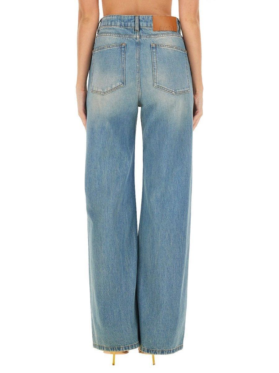 MSGM Jeans Wide Leg In Navy Product Image
