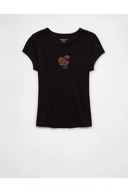 AE Pointelle Graphic T-Shirt Women's Product Image