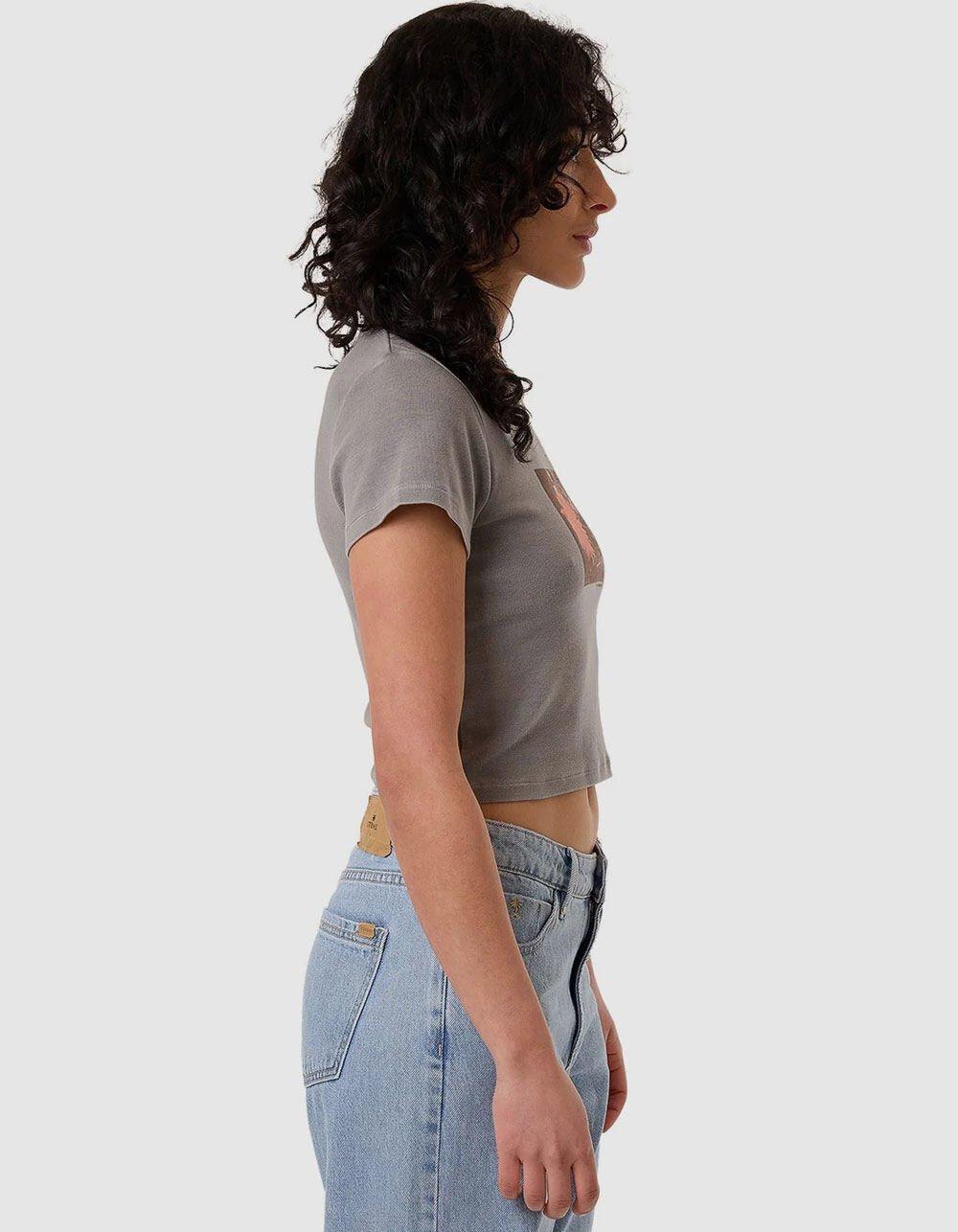 THRILLS Natures Library Womens Baby Tee - GRAY Product Image