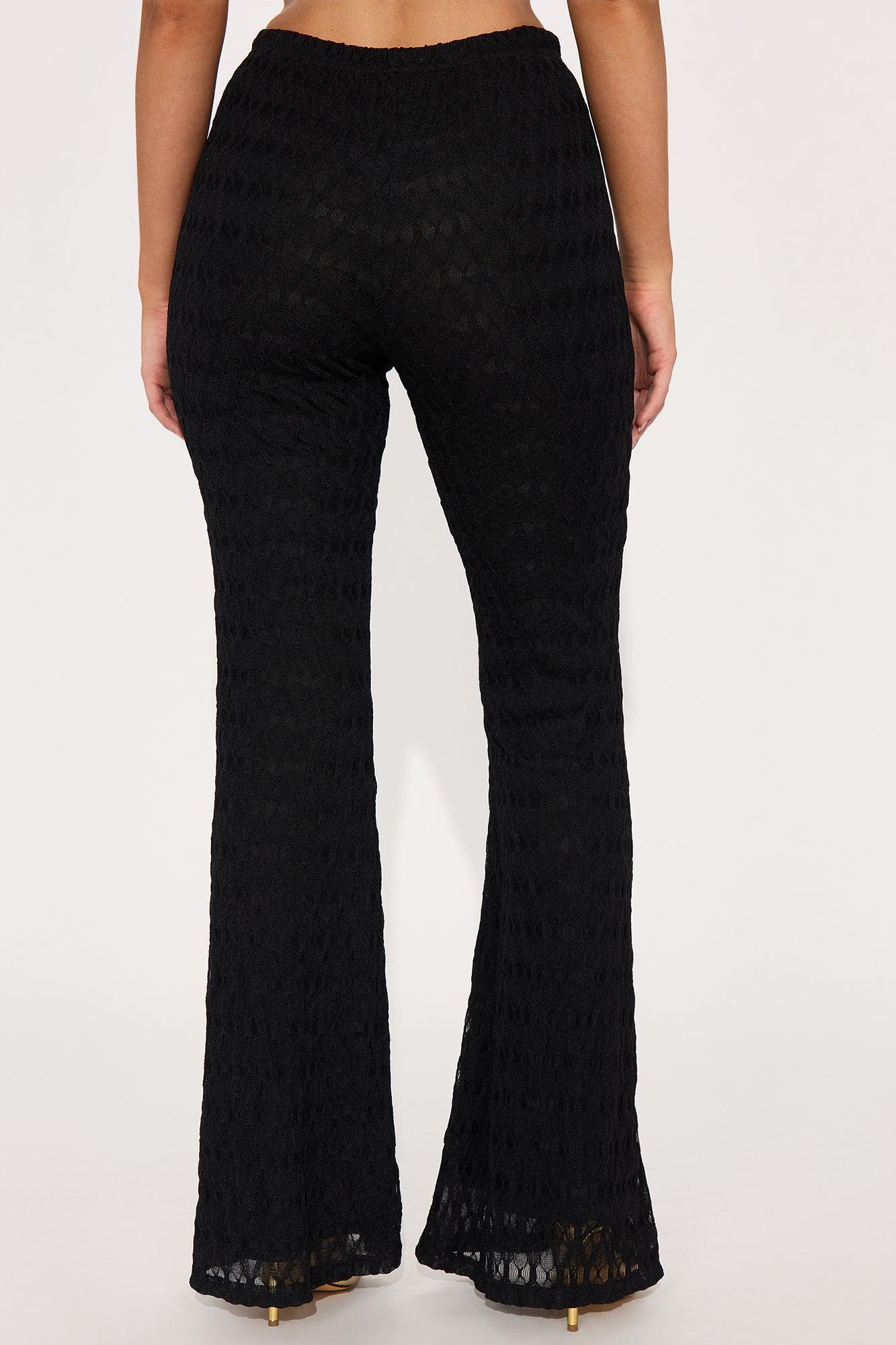 Hold Up Lace Flare Pant - Black Product Image
