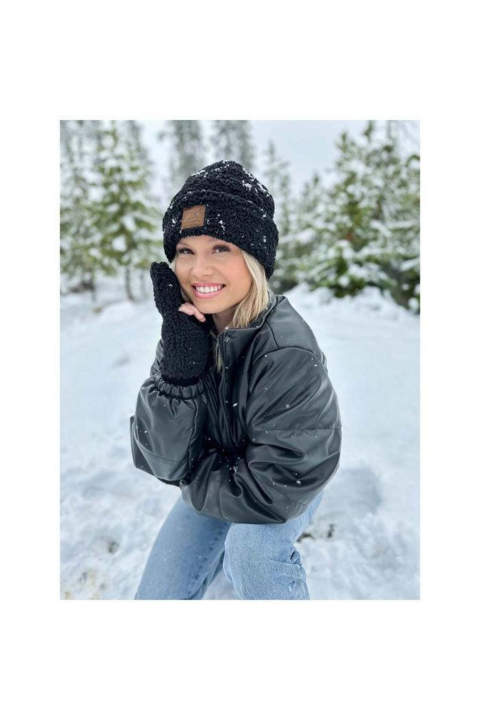 Fuzzy Lined Sherpa Cuffed C.C Beanie Product Image
