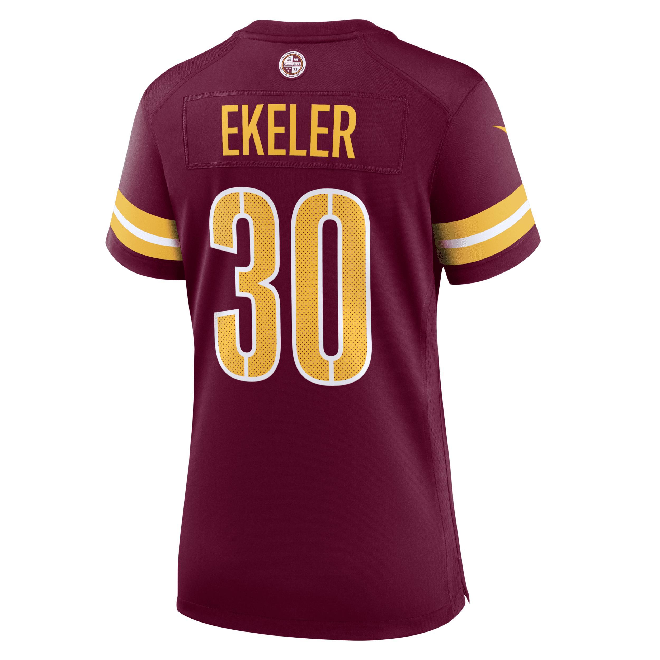 Womens Nike Austin Ekeler Burgundy Washington Commanders Game Player Jersey Product Image