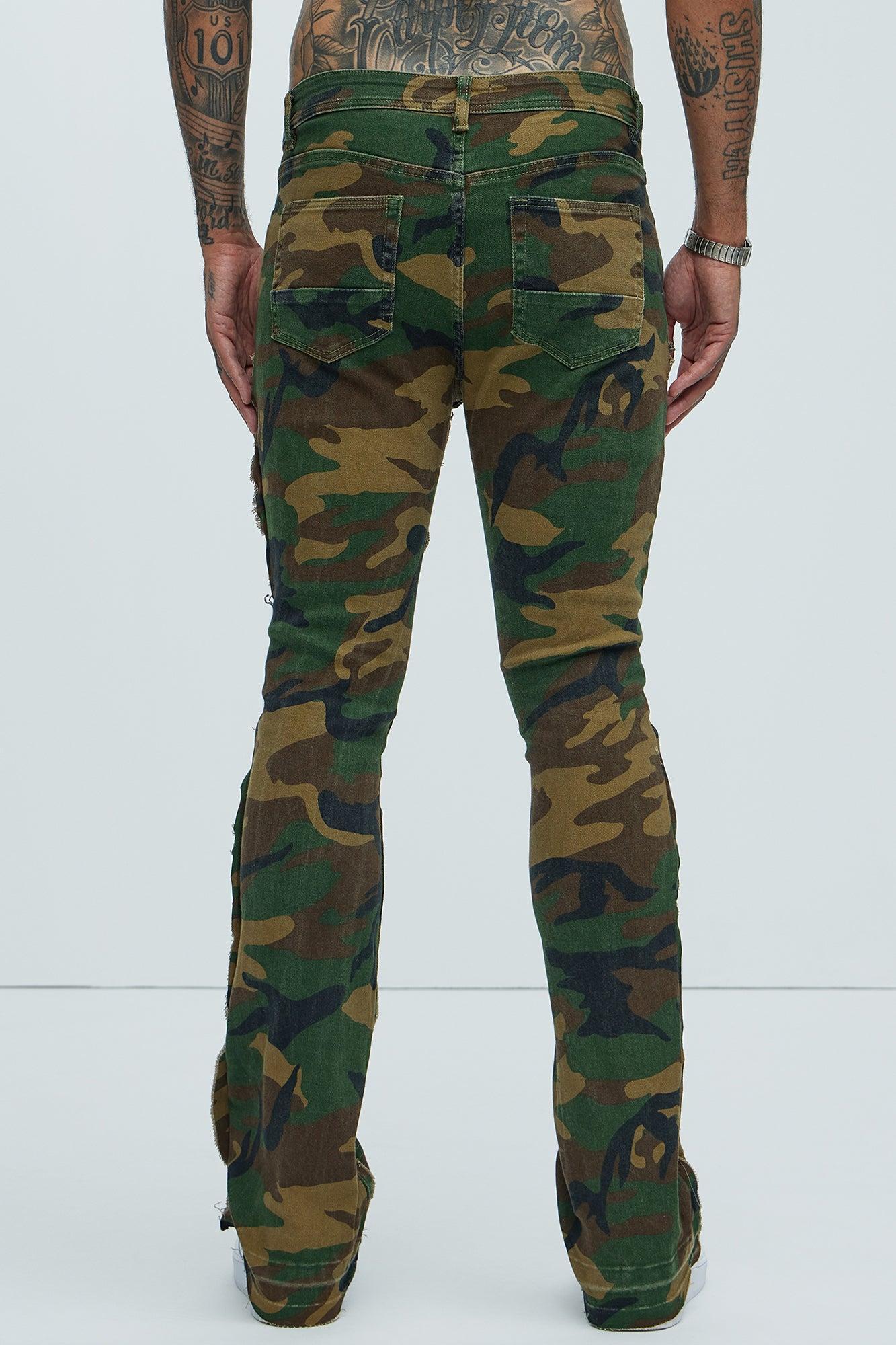 Wait For It Slim Flare Pants - Camouflage Product Image
