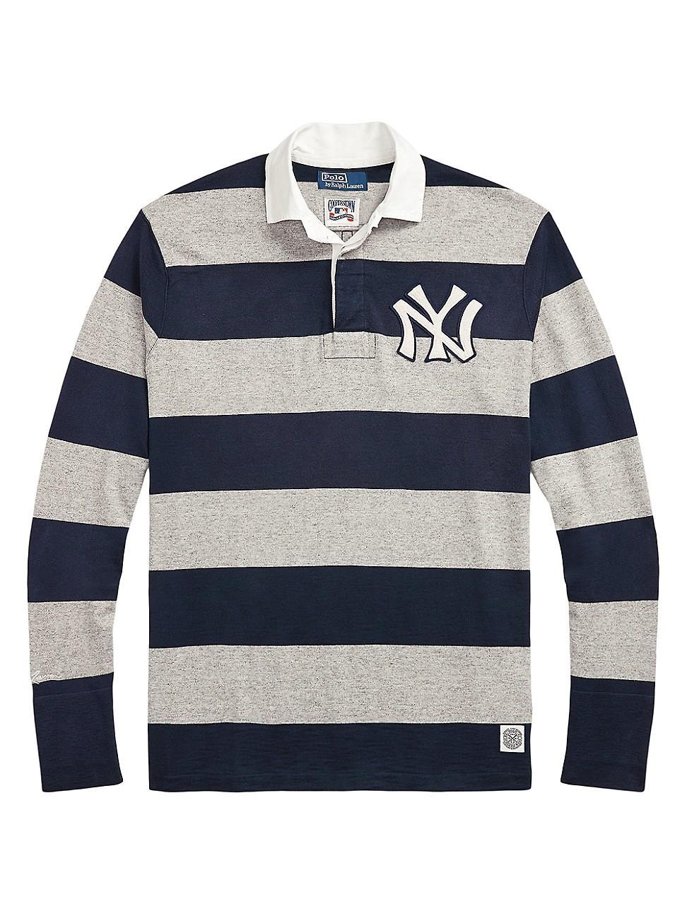 Mens Striped Cotton Rugby Shirt Product Image
