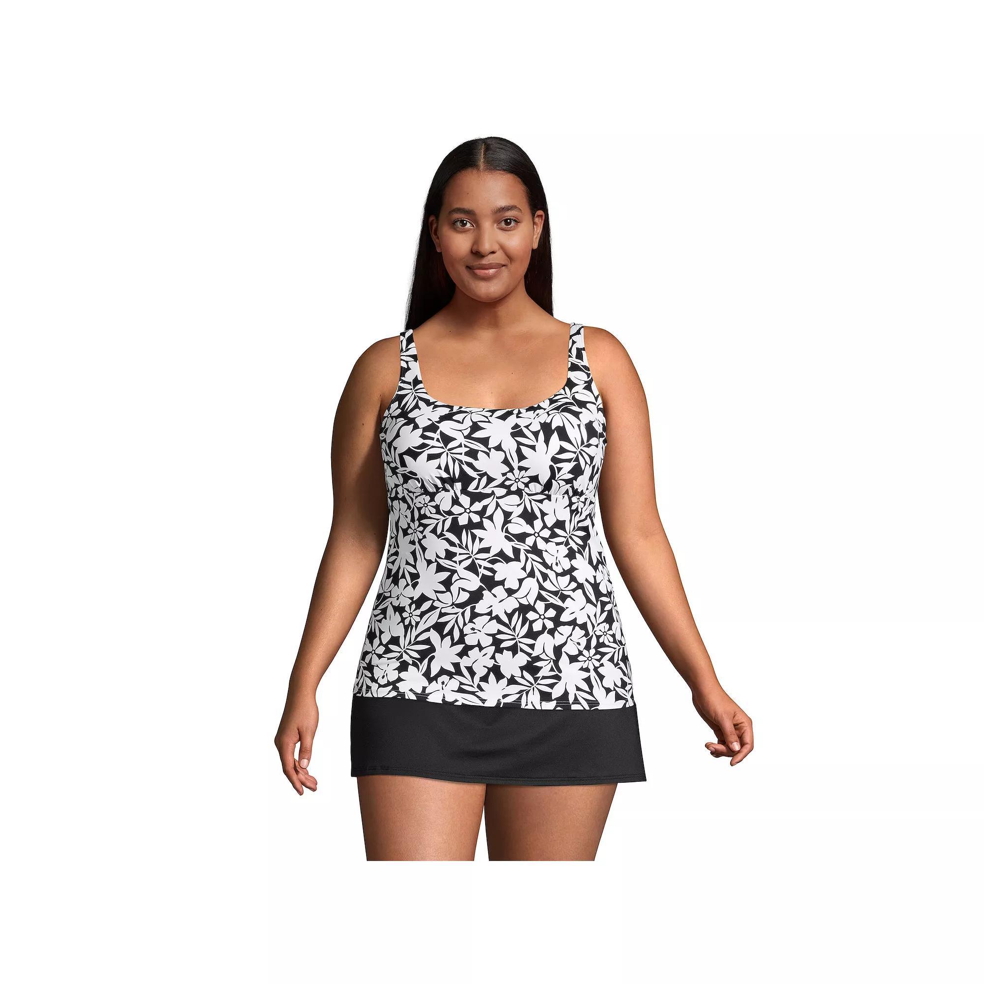 Womens Lands End DD-Cup UPF 50 Squareneck Underwire Tankini Top Product Image