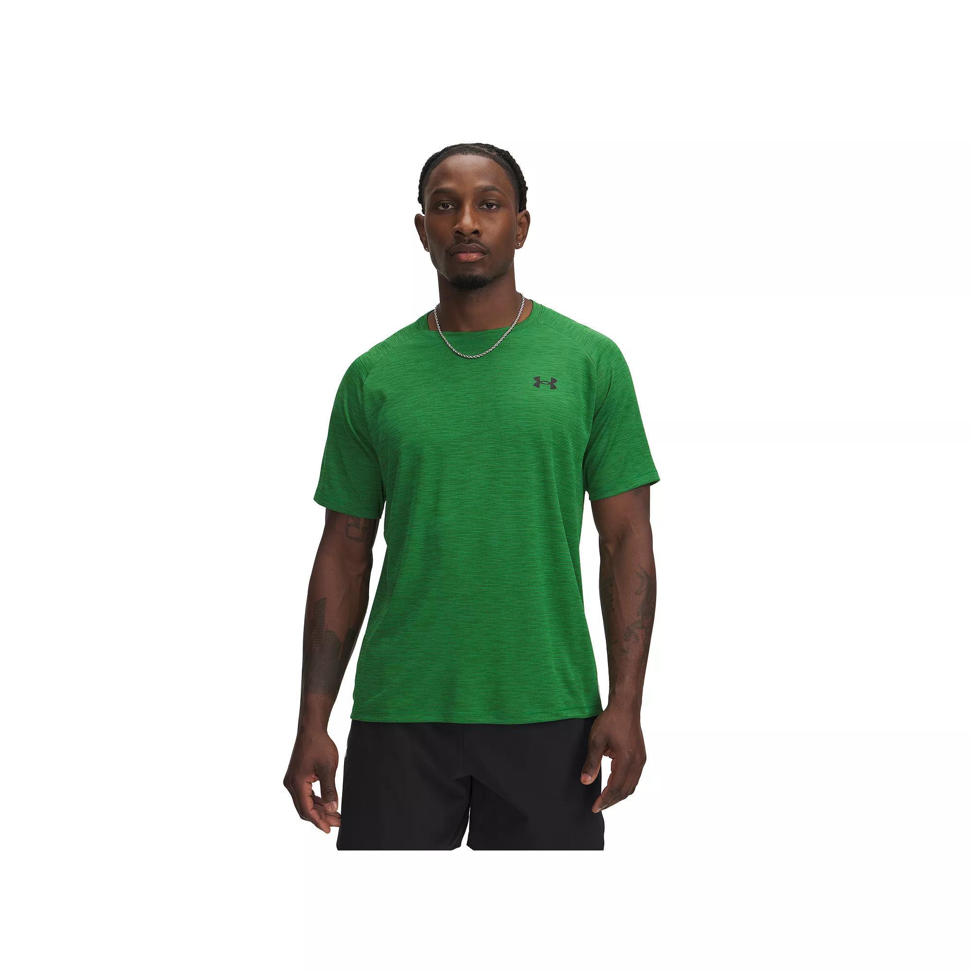 Big & Tall Under Armour Tech™ Textured Short Sleeve Tee, Men's, Size: Large Tall, Multi Kelly Green Product Image