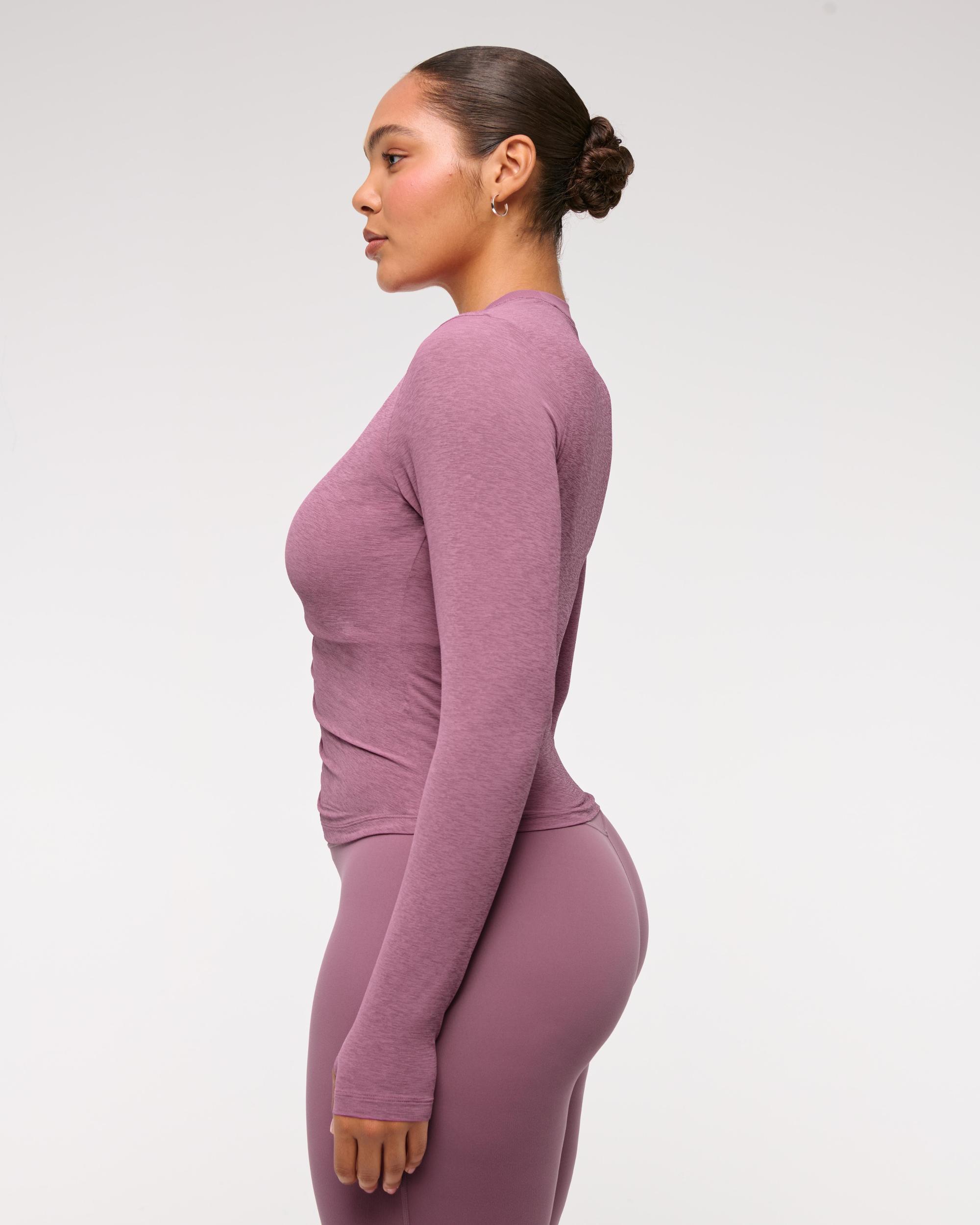 YPB Active Featherweight Long-Sleeve Ruched Tee Product Image