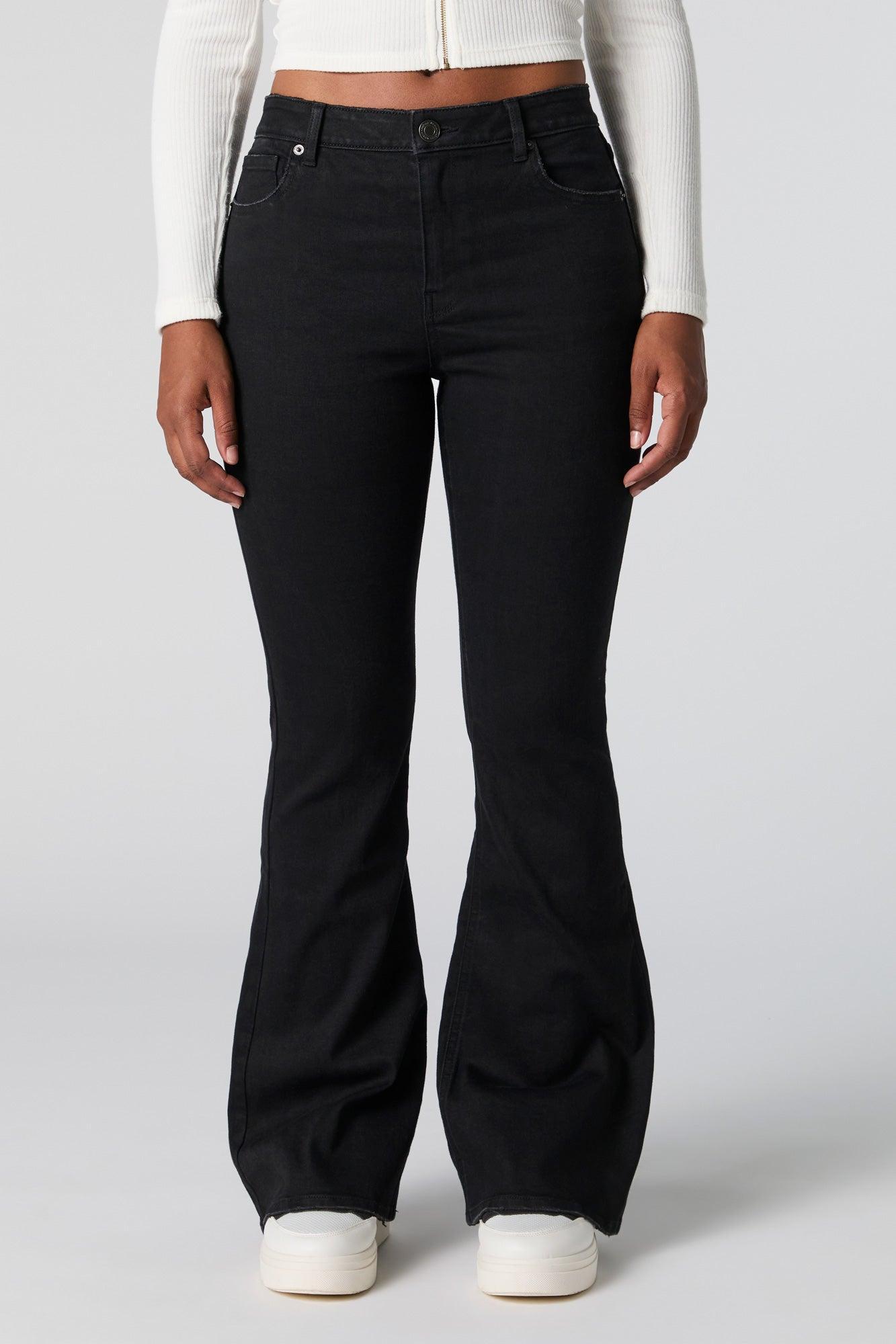 Austin Black Wash High Rise Flare Jean Female Product Image