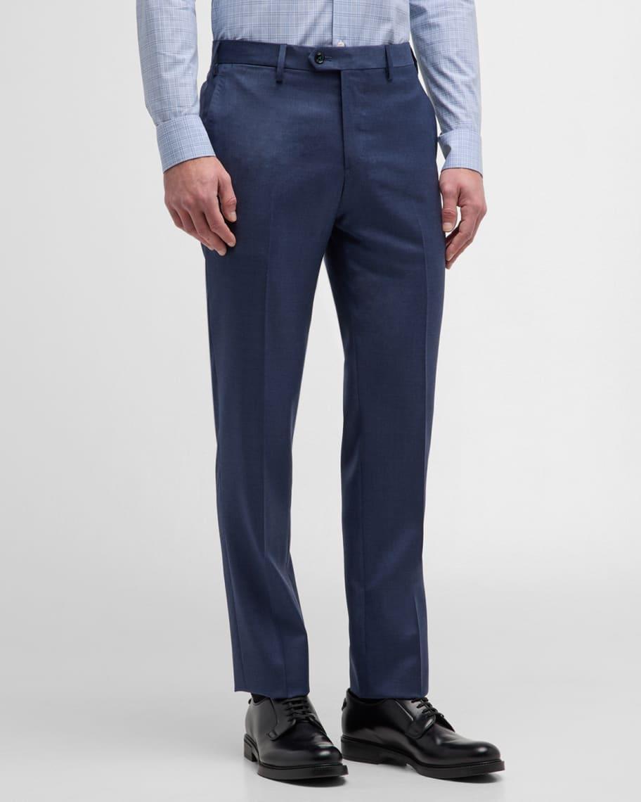Mens Wool Twill Dress Trousers Product Image