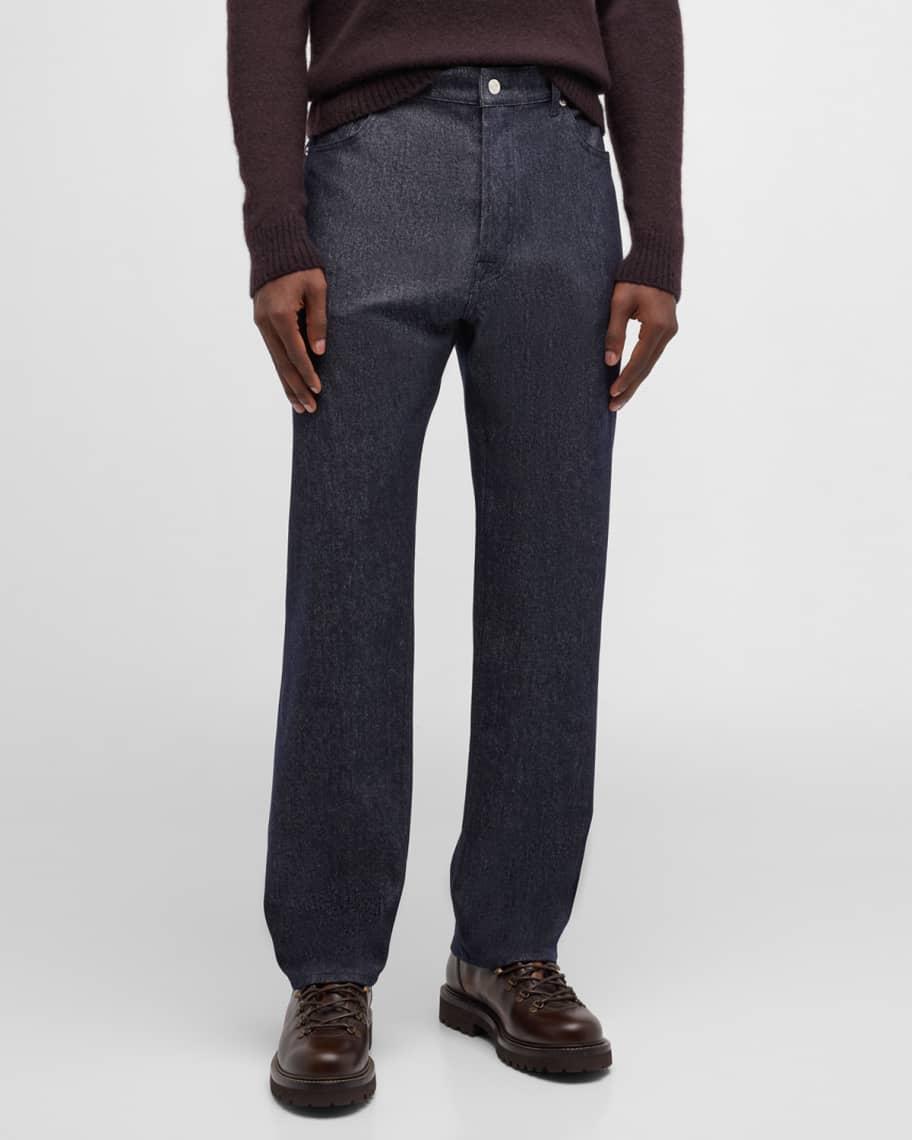Mens Straight-Leg Denim 5-Pocket Pants Product Image