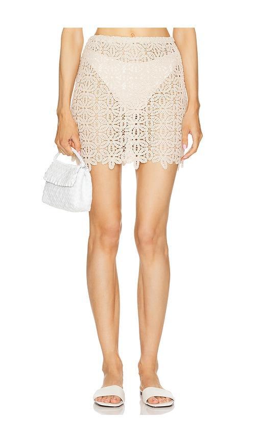 L'ACADEMIE By Marianna Remy Mini Skirt In Beige Product Image