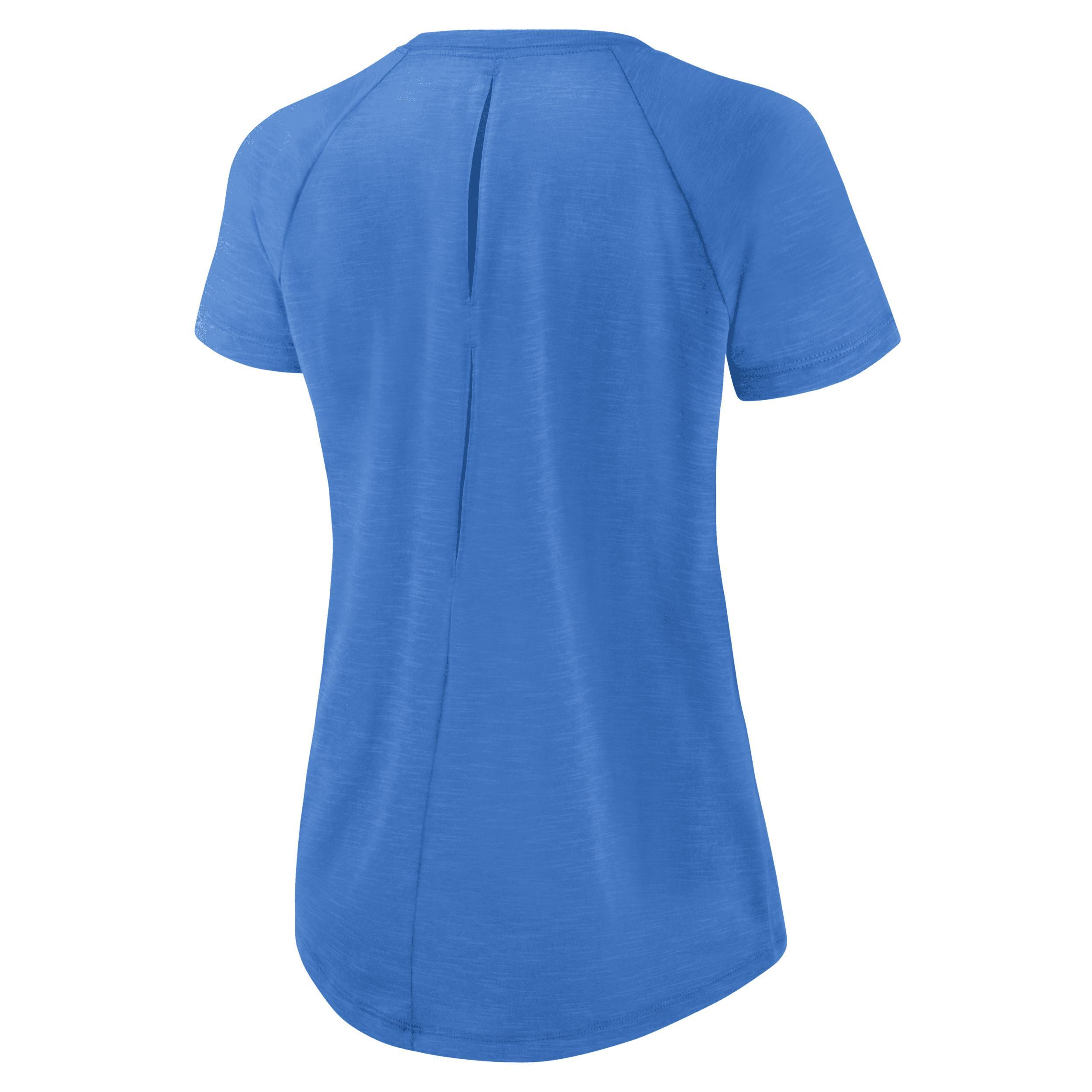 Women's Nike White/Heather Brown Cleveland Browns Back Cutout Raglan T-Shirt, Size: 2XL Product Image