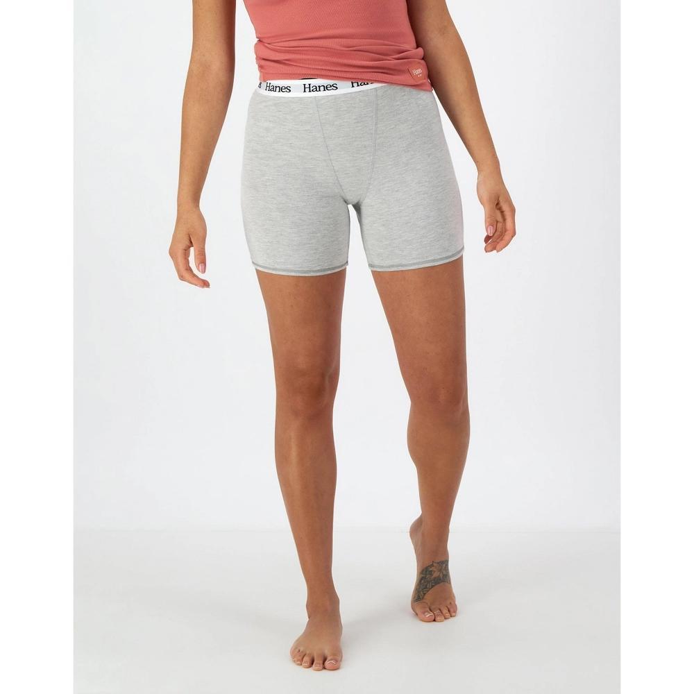 Hanes Originals Comfywear Womens Boxer Shorts White XL Product Image
