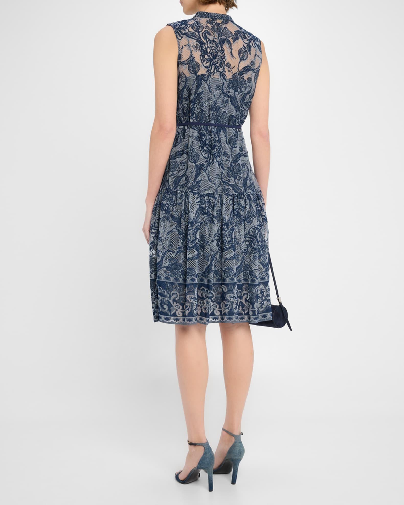Brien Sleeveless Floral Lace Midi Dress Product Image