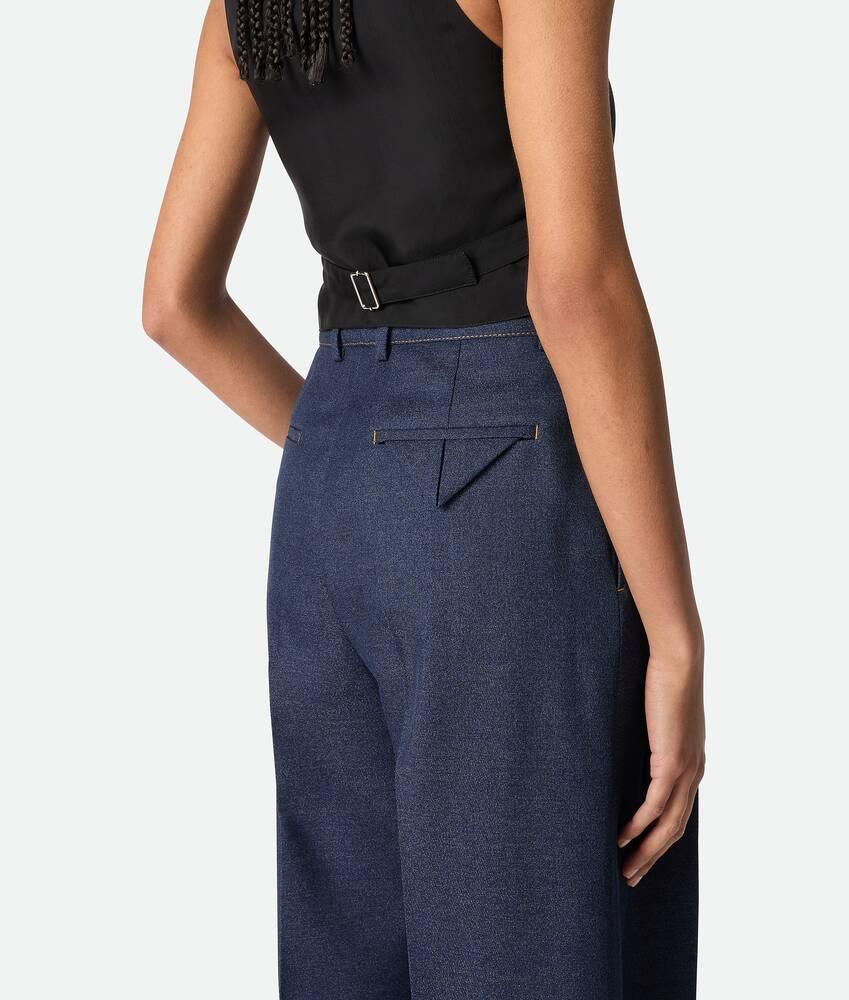 Women's Melange Wool Pants in Dark indigo Product Image
