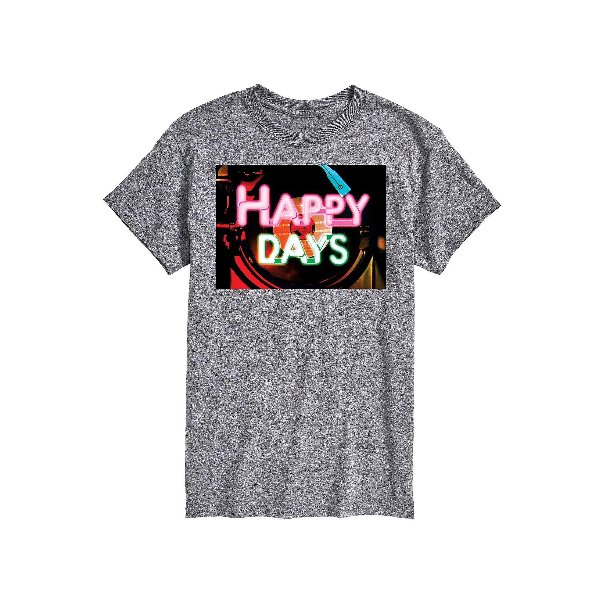 Mens Happy Days Jukebox Logo Graphic Tee Product Image