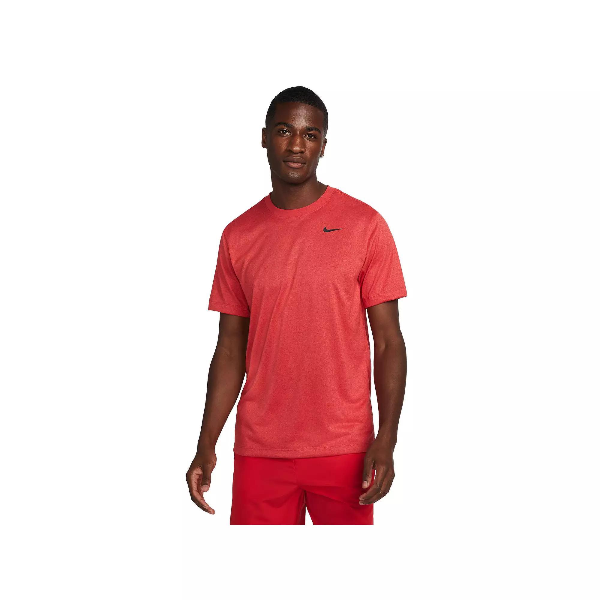 Men's Nike Dri-FIT Legend Fitness Tee, Size: Medium, Sport Red Clay Black Product Image