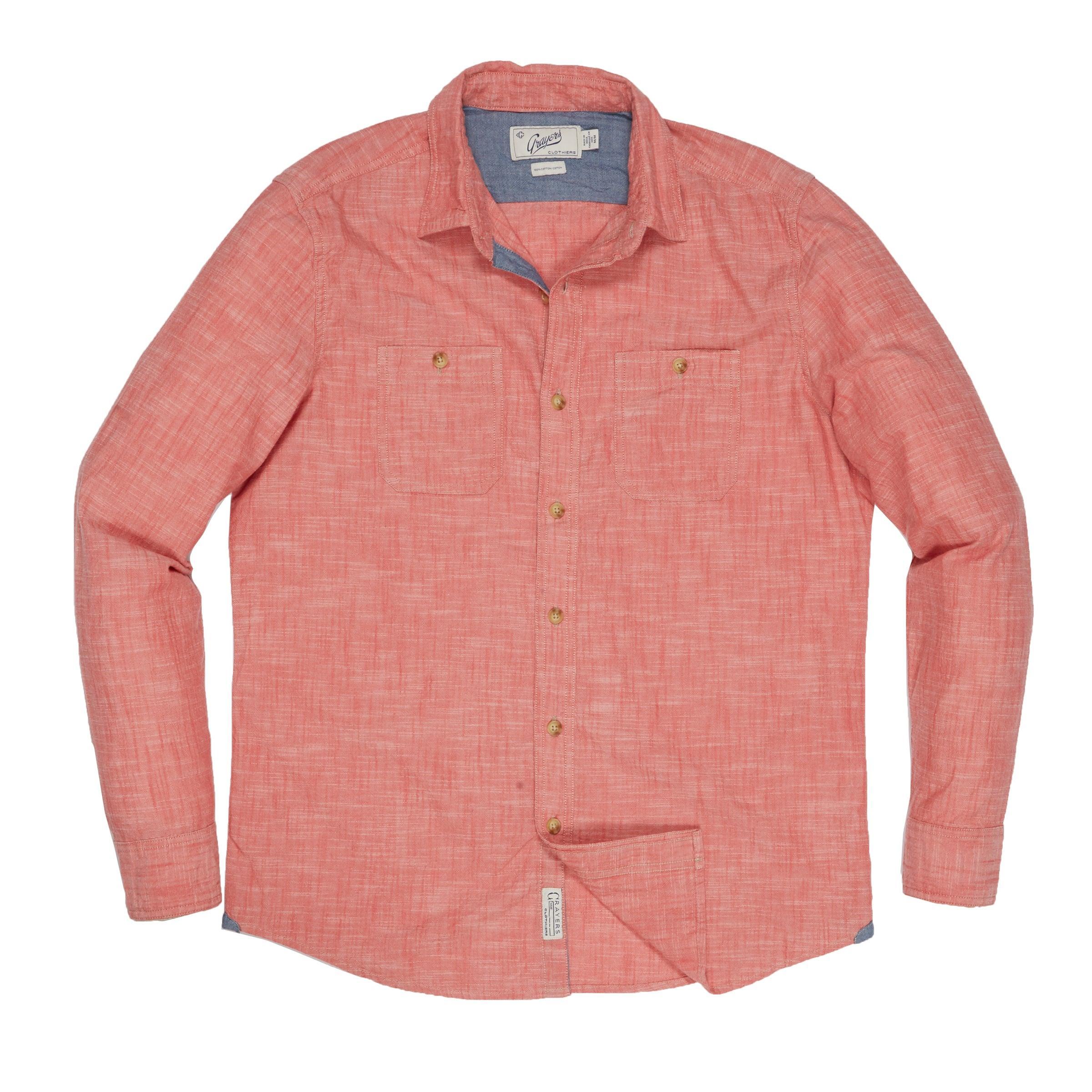 Dunmore Chambray Workshirt - Red (Final Sale)* Product Image