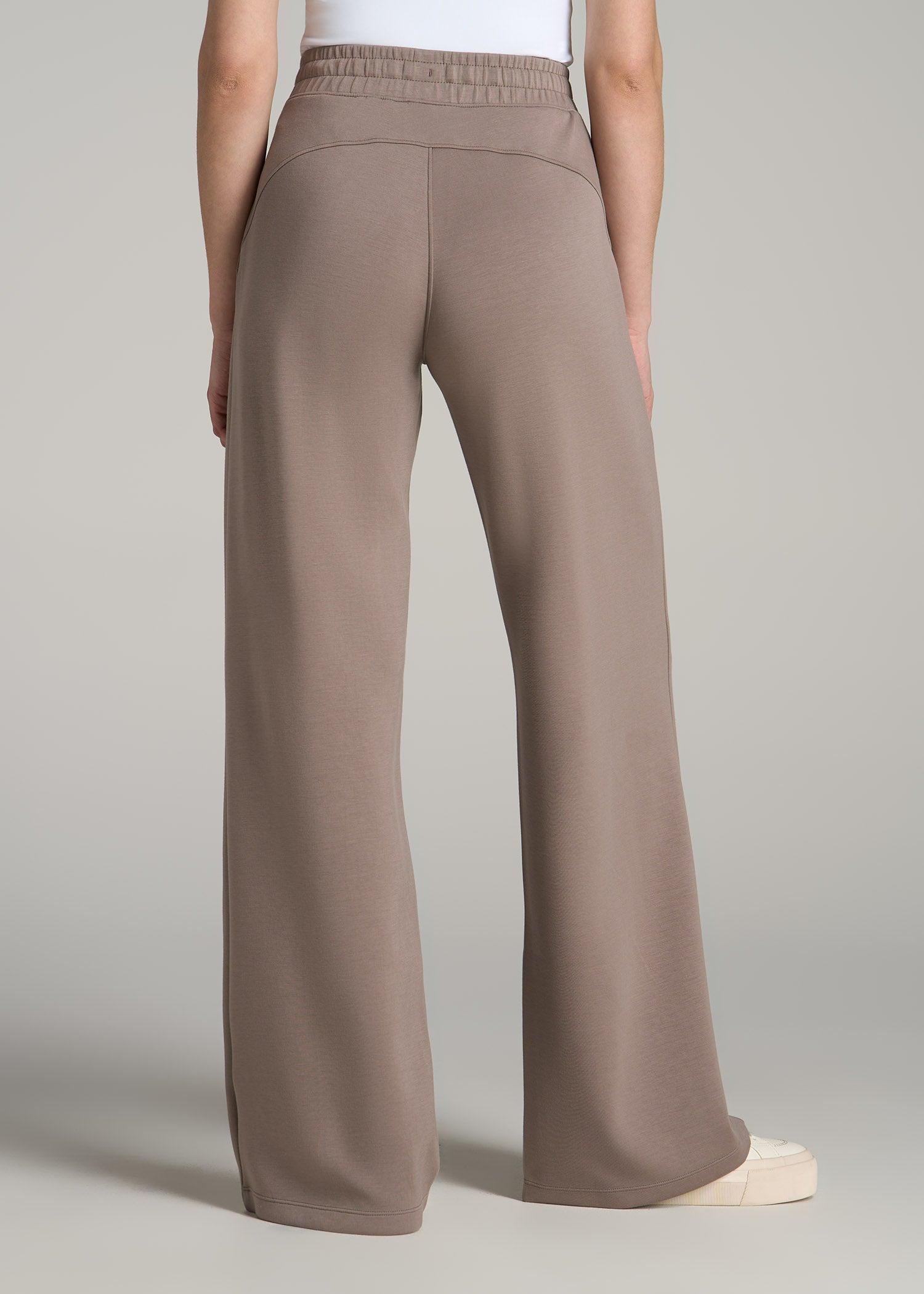 Pull-On Tie Waist Wide Leg Pants for Tall Women in Navy Product Image