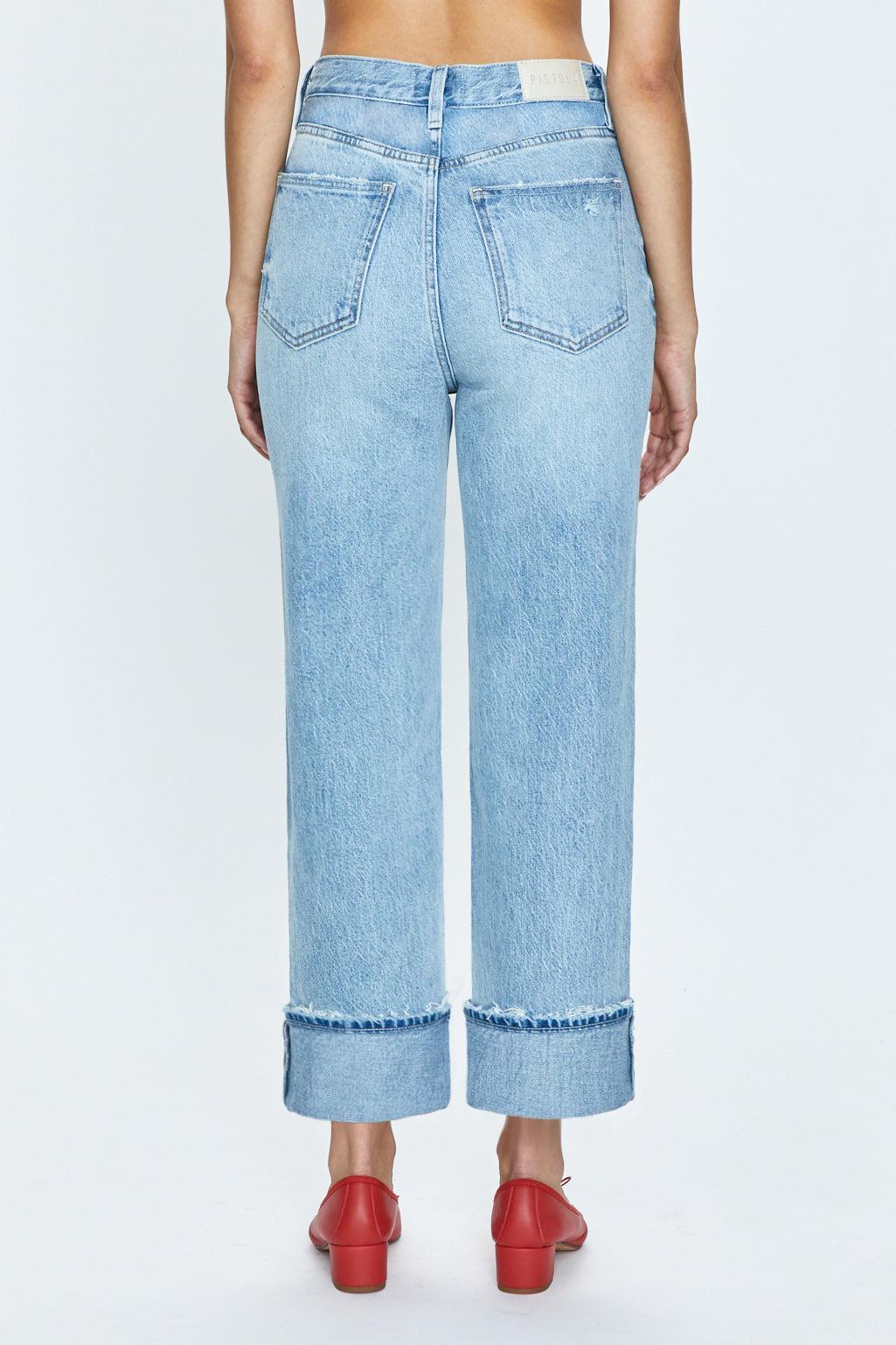 Cassie Super High Rise Straight w/ Cuff - Panorama Vintage Product Image