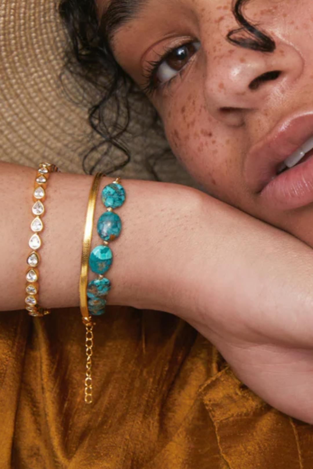 Lucia Turquoise Pull Tie Bracelet Product Image