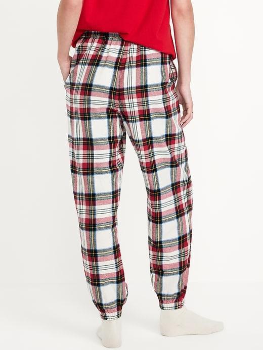 High-Waisted Flannel Pajama Joggers for Women Product Image