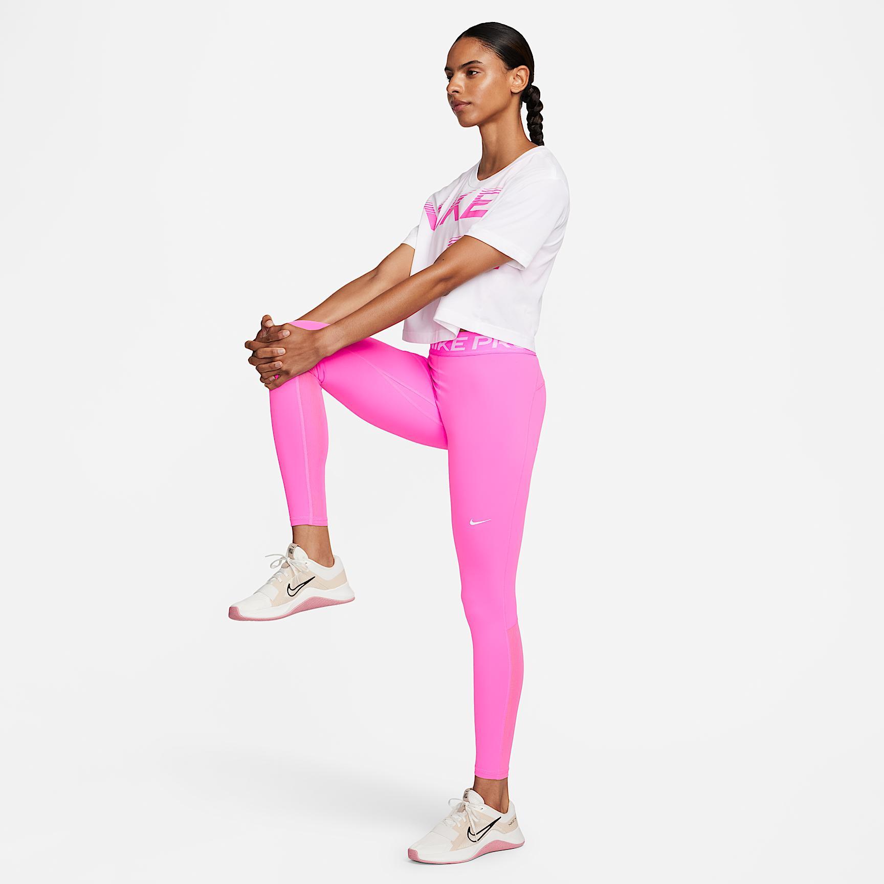 Women's Nike Pro Mid-Rise Mesh-Paneled Leggings Product Image