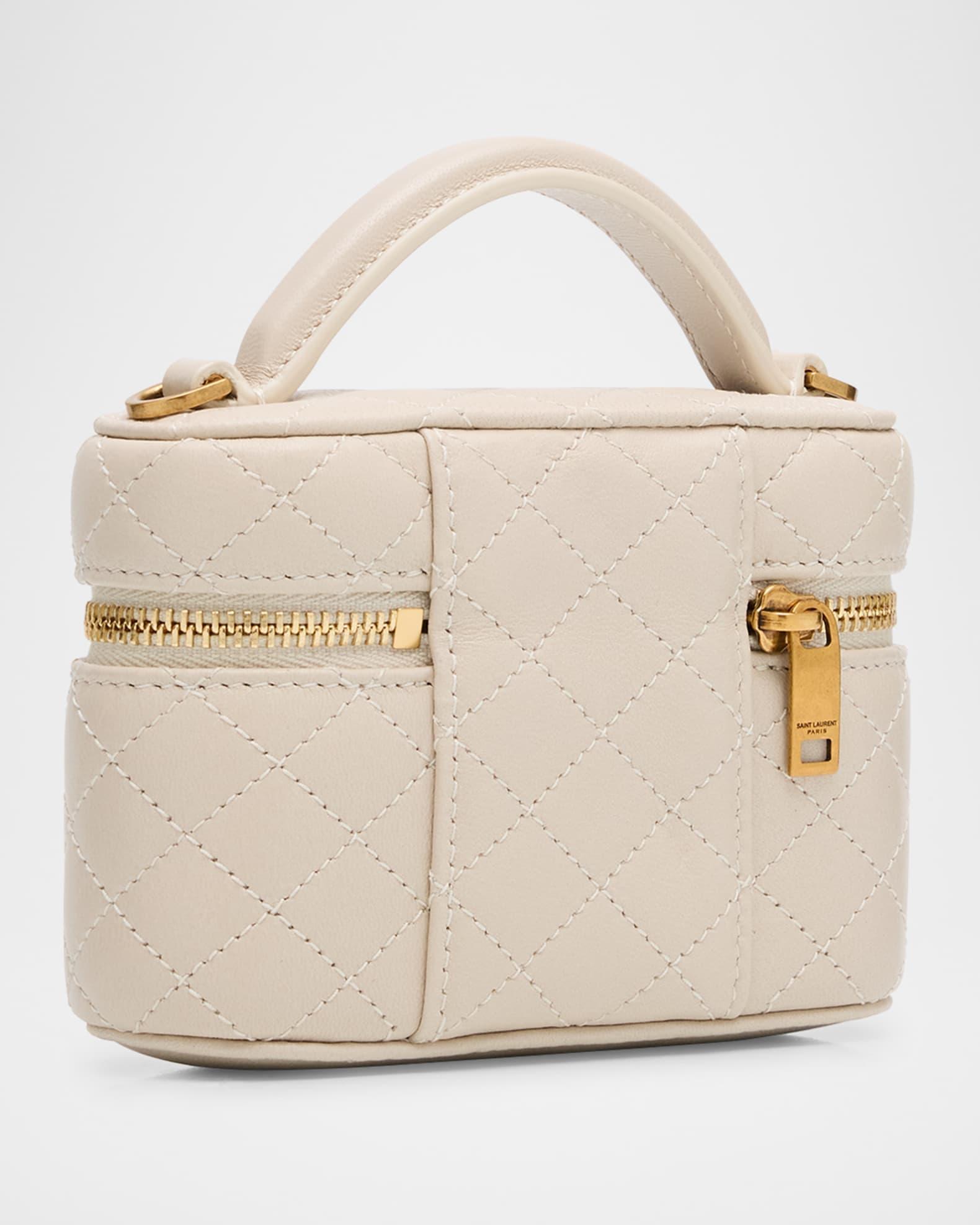Micro Vanity Top-Handle Bag in Quilted Leather  Product Image