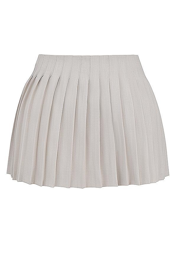 Tatum  stone pleated wrap mini skirt Product Image
