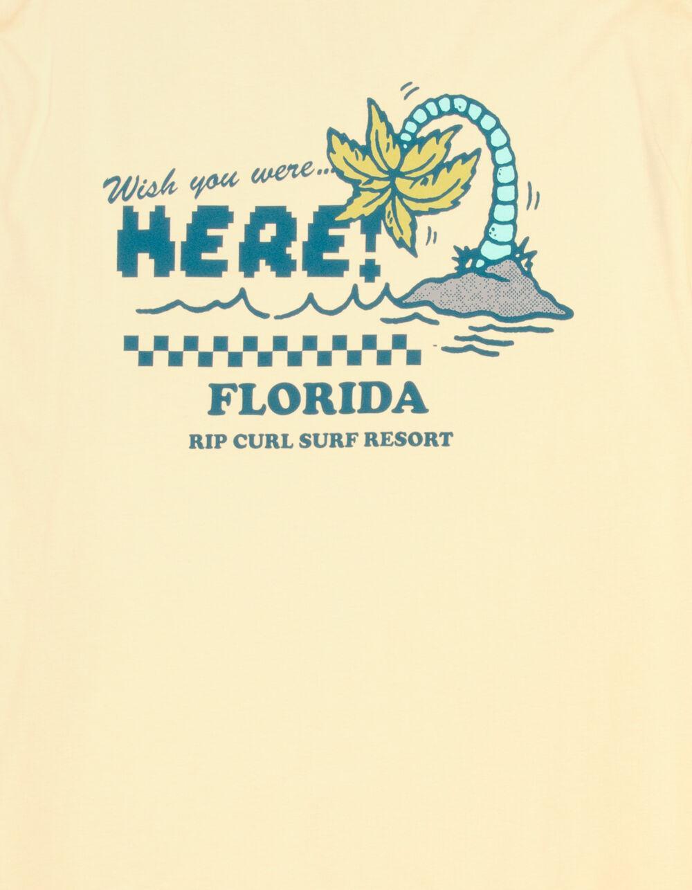 RIP CURL Wish You Were Here Mens Tee - YELLOW Product Image