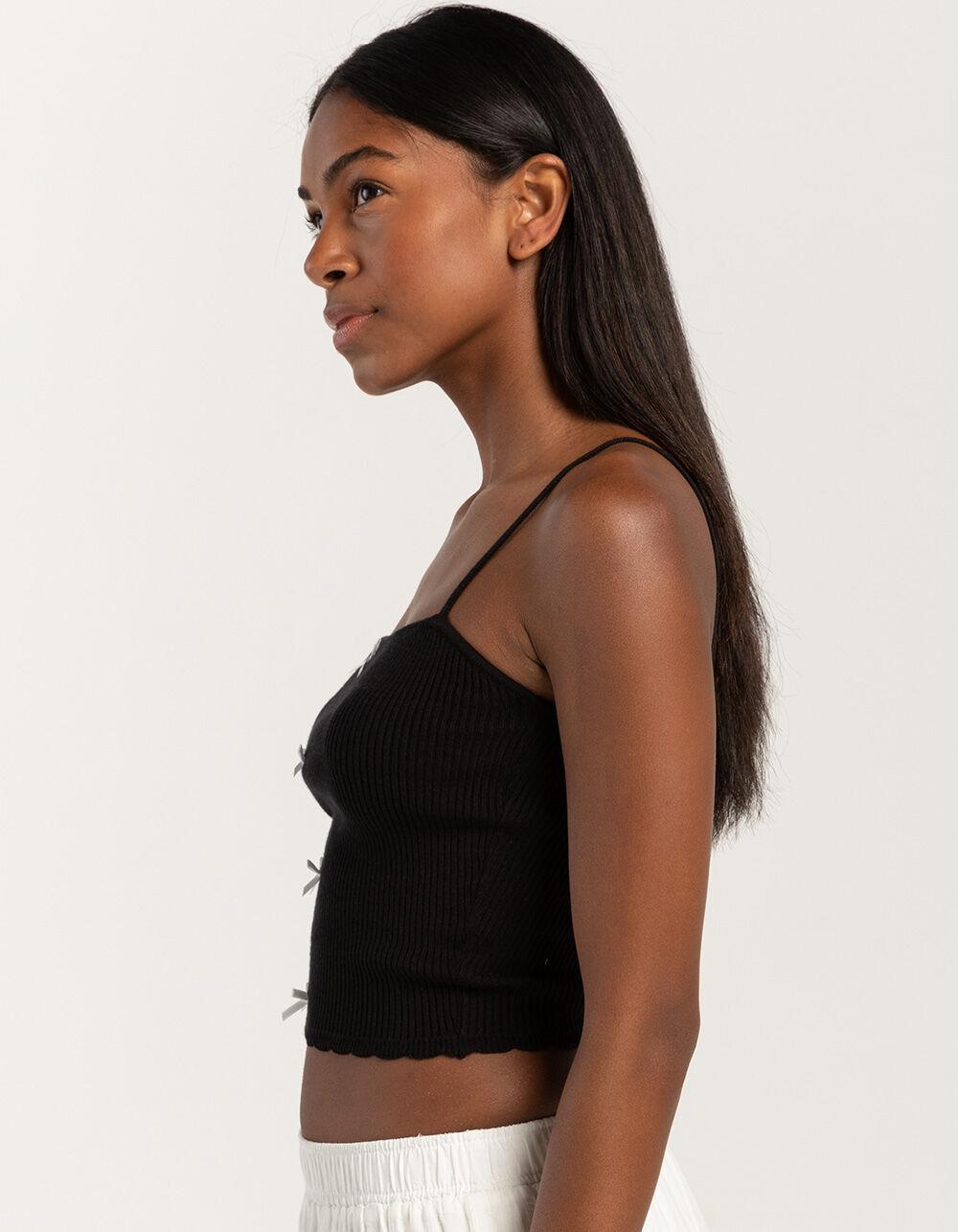 FULL TILT Ribbon Womens Rib Cami - PINK Product Image