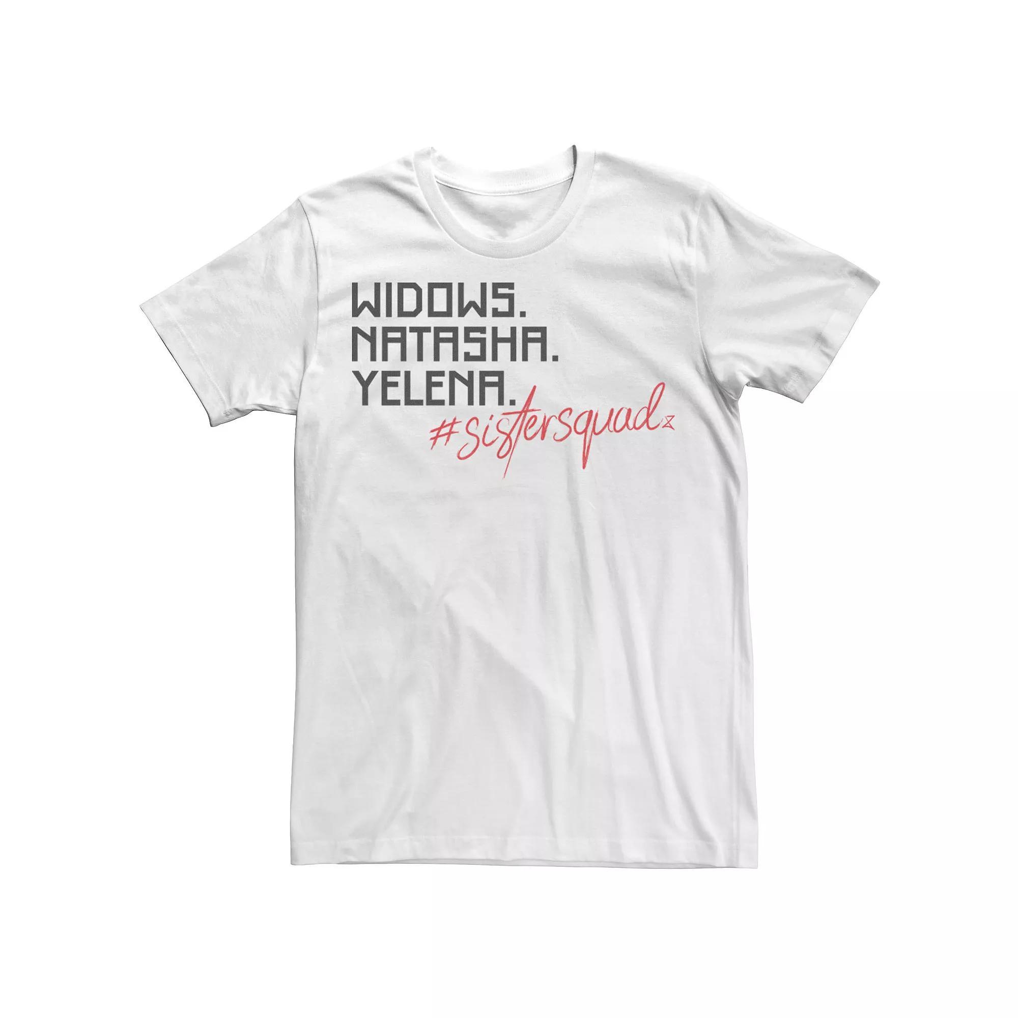 Men's Marvel Black Widow Natasha Yelena Sister Squad Tee, Size: XL, White Product Image