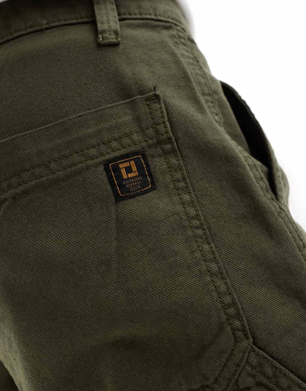 ONLY & SONS straight leg carpenter pants in olive Product Image