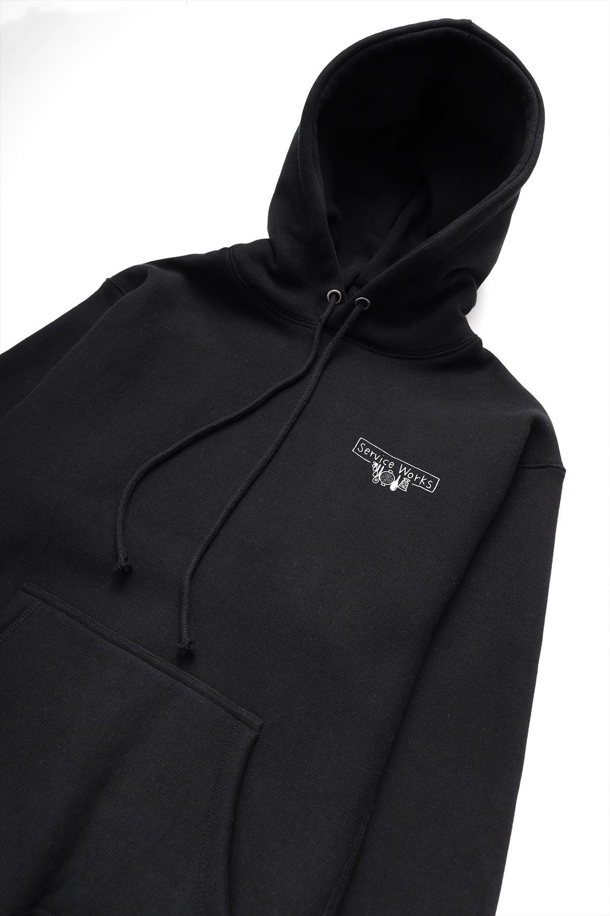 Service Works - 12oz Scribble Logo Hoodie - Black Product Image